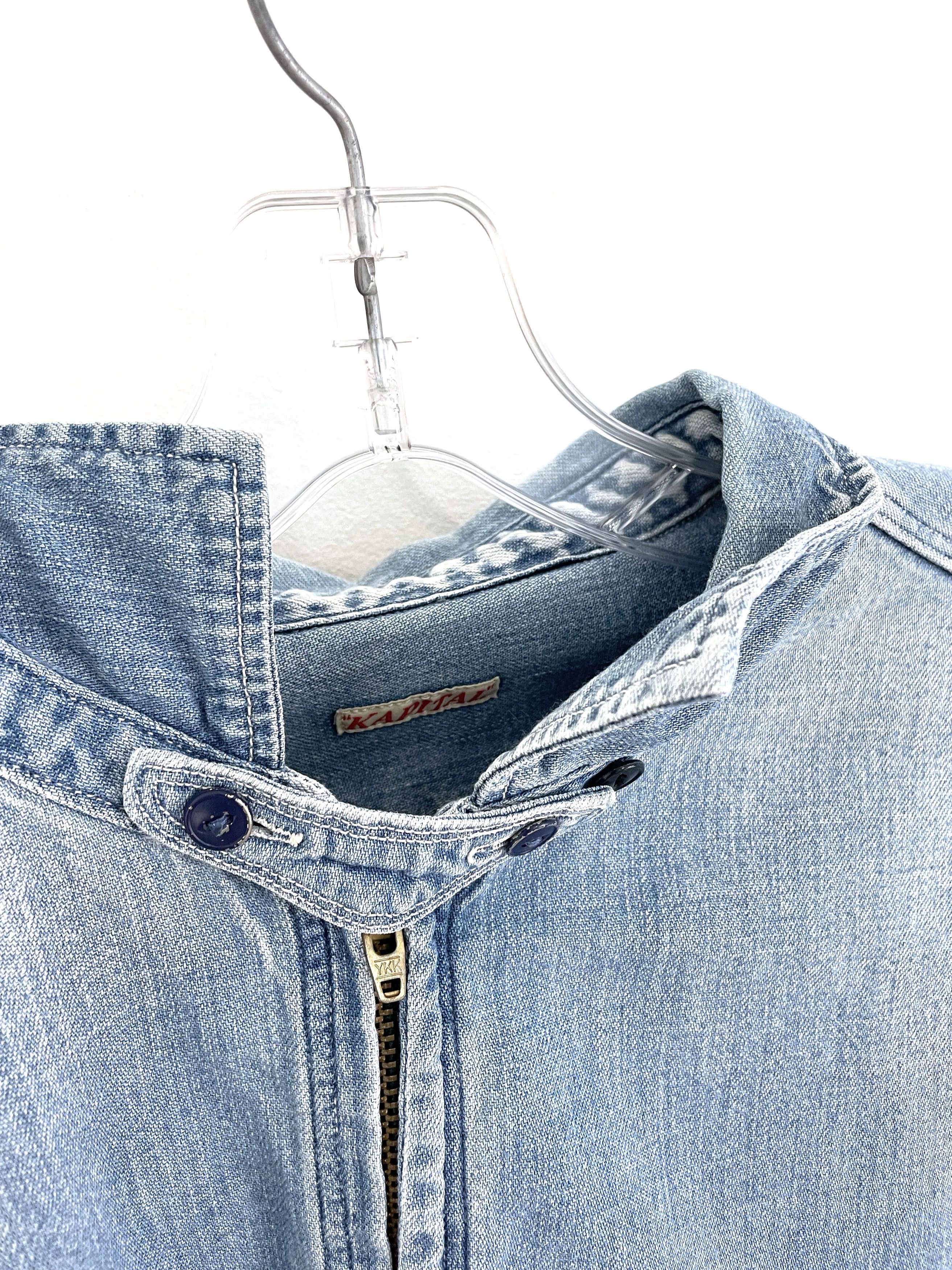 Kapital Zip Denim Shirt Size US XL / EU 56 / 4 - 8 Thumbnail
