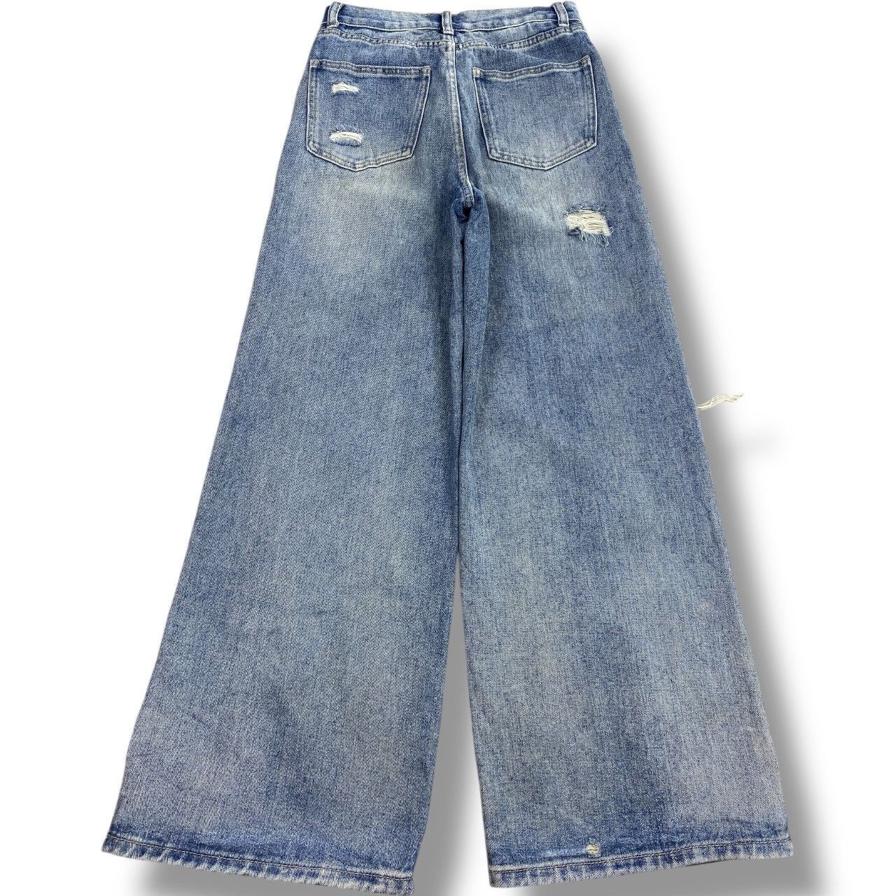 Japanese Brand Japanese Brand Acid Blue Wash Distress Style Baggy Jeans Size US 26 / EU 42 - 3 Thumbnail