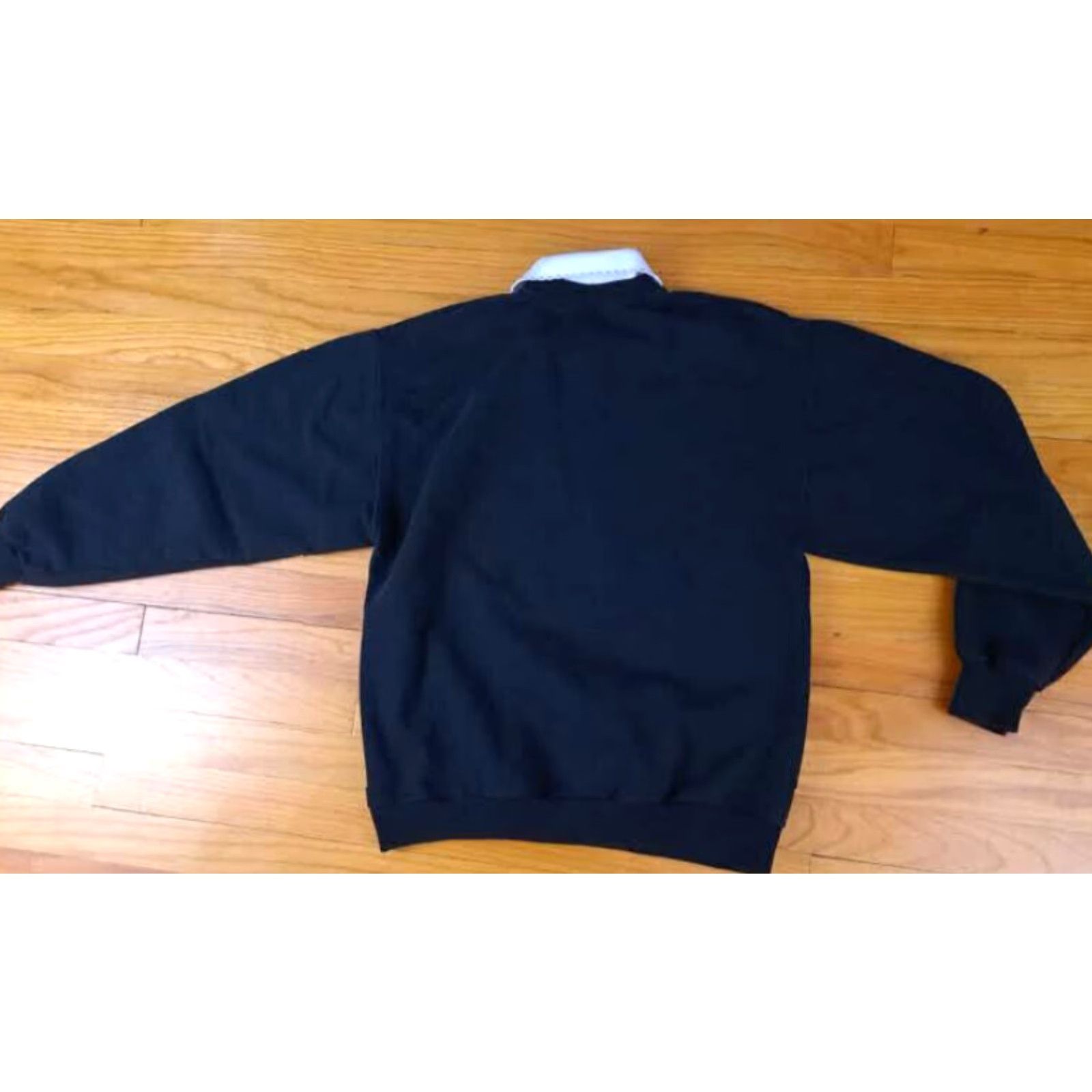 Jerzees VINTAGE Jerzees Sweatshirt Woman Collared Zebra Embroidered Medium Black Long Sleeve Pullover Canvas 100% Cotton Regular Size M / US 6-8 / IT 42-44 - 5 Thumbnail