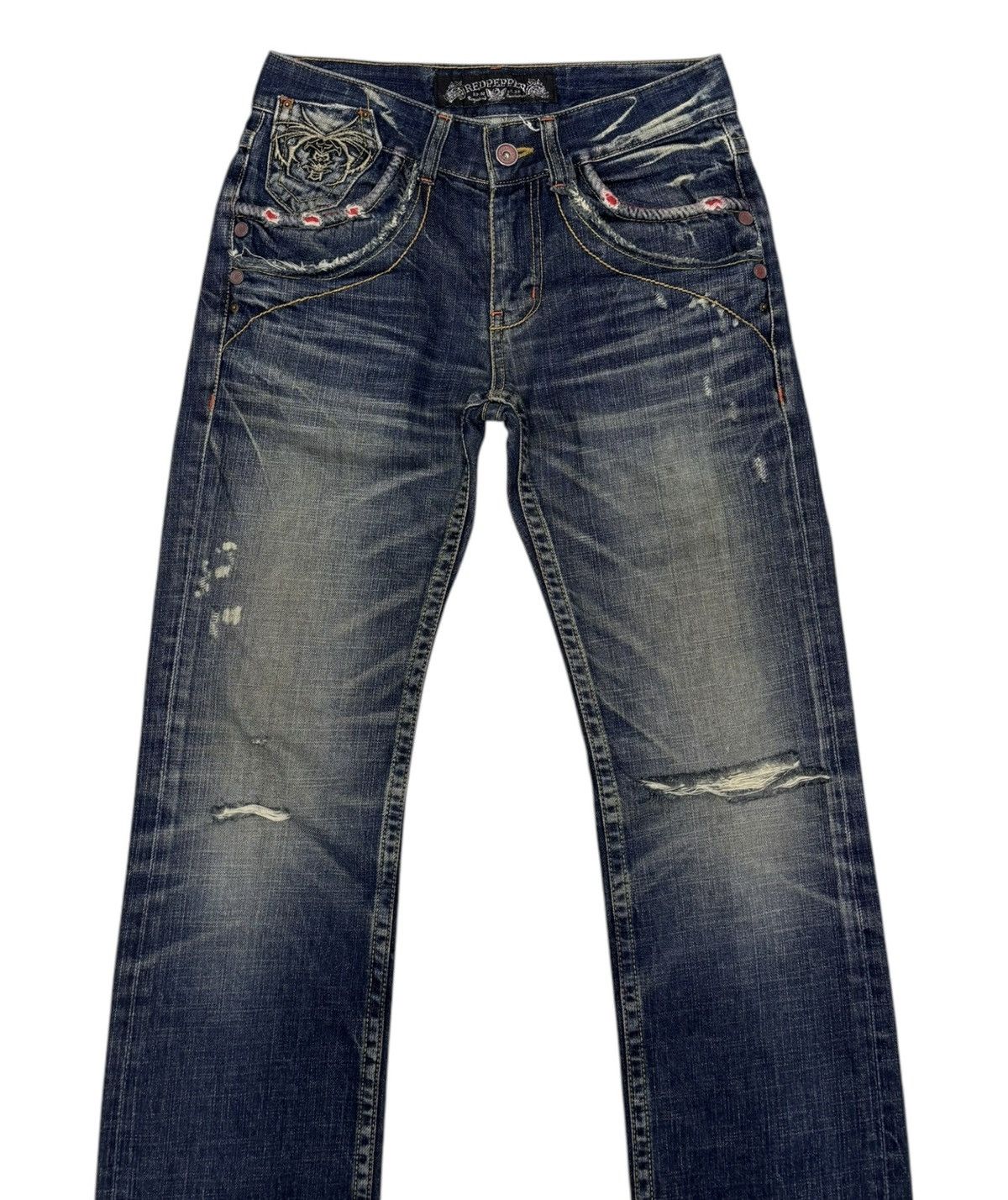 If Six Was Nine 🔥RED PEPPER DISTRESSED DENIM DOUBLE POCKET PUNK JEAN Size US 30 / EU 46 - 5 Thumbnail