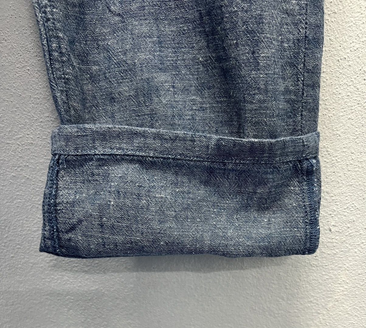 Vintage Lightweight Chambray Overalls – Linen Blend (Size L) Size US 35 - 14 Thumbnail