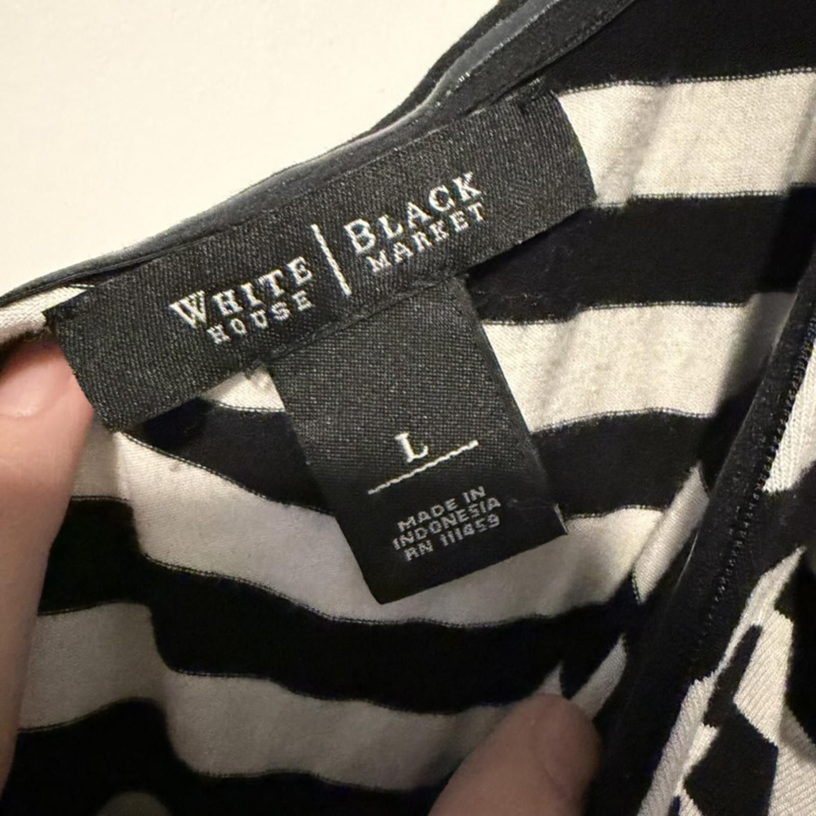 Other White House Black Market Black and White Top Size Large Size L / US 10 / IT 46 - 2 Thumbnail