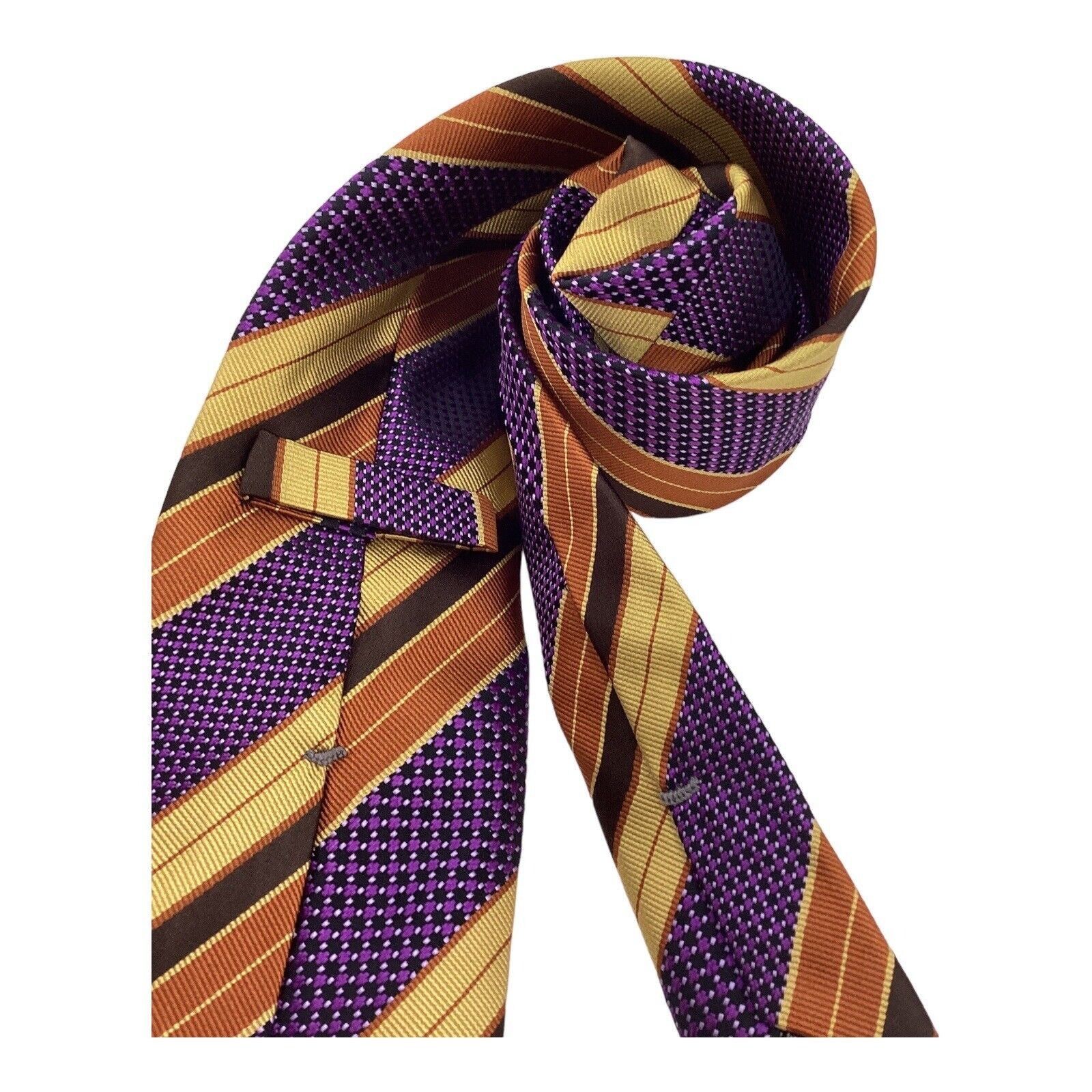 Ermenegildo Zegna ERMENEGILDO ZEGNA Multicolor Striped Luxury Silk Tie Italy W Size ONE SIZE - 3 Thumbnail