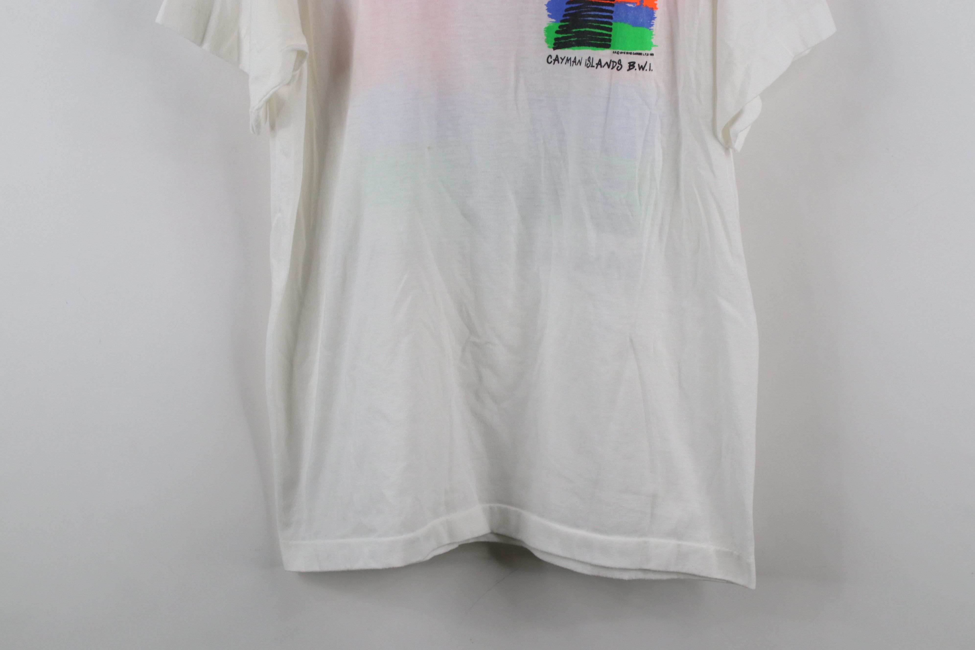 Vintage Vintage 80s Streetwear Sheer Cayman Islands Sailing T-Shirt Size US L / EU 52-54 / 3 - 3 Thumbnail
