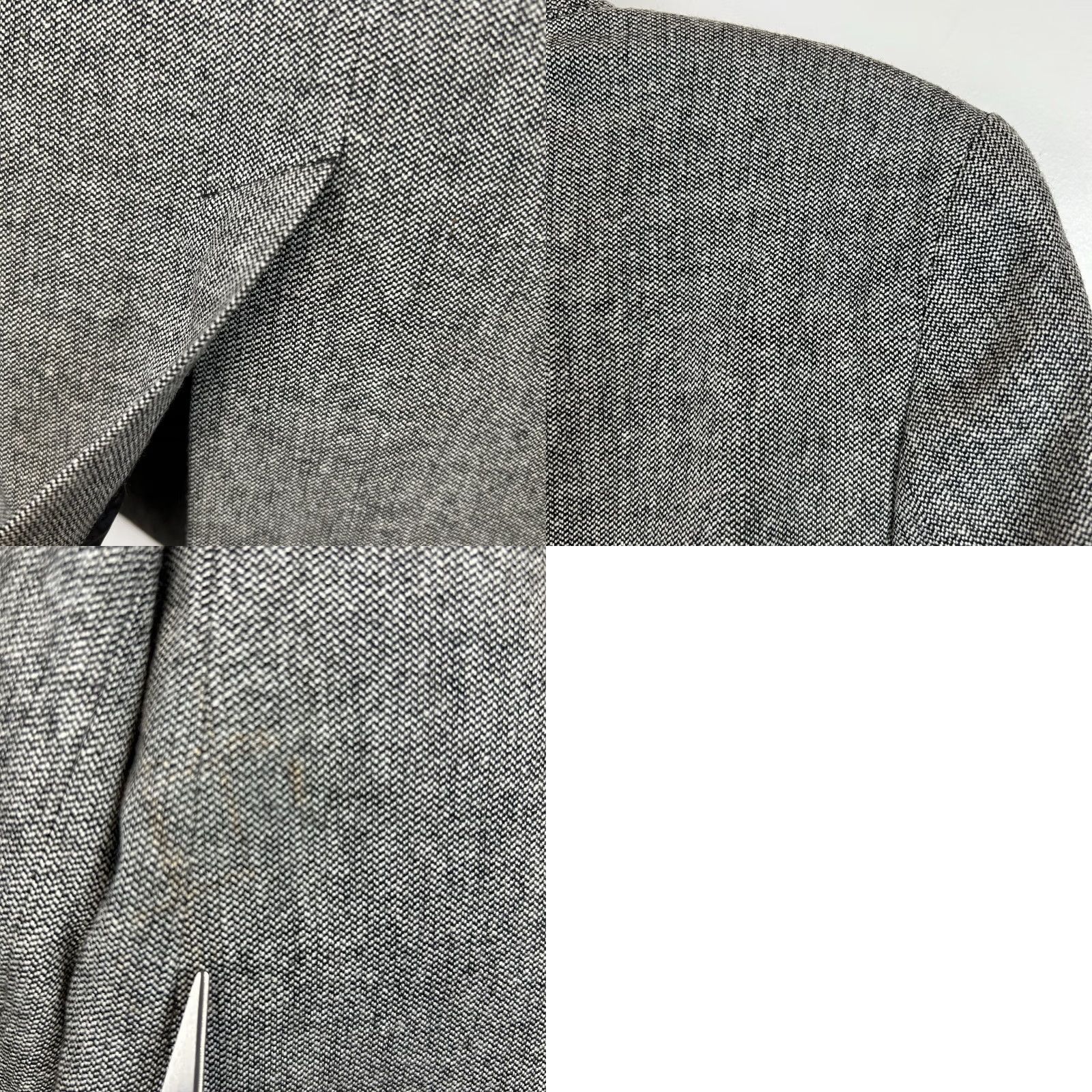 Vintage Chicos Blazer Woman M Grey Wool Blend Academia Retro Old Money Preppy Size M / US 6-8 / IT 42-44 - 8 Thumbnail