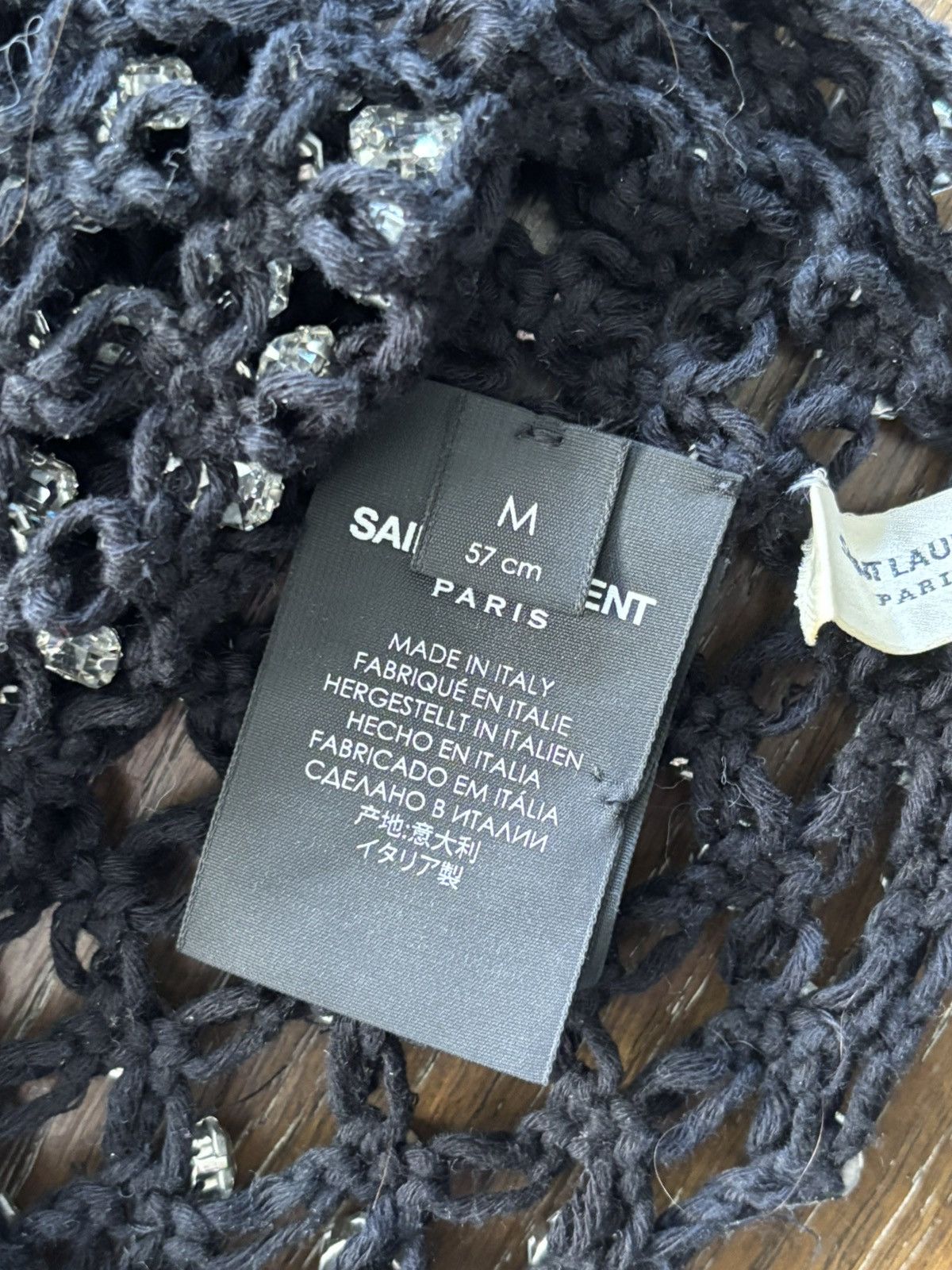 Saint Laurent Paris Saint Laurent crystal beanie Size ONE SIZE - 3 Thumbnail