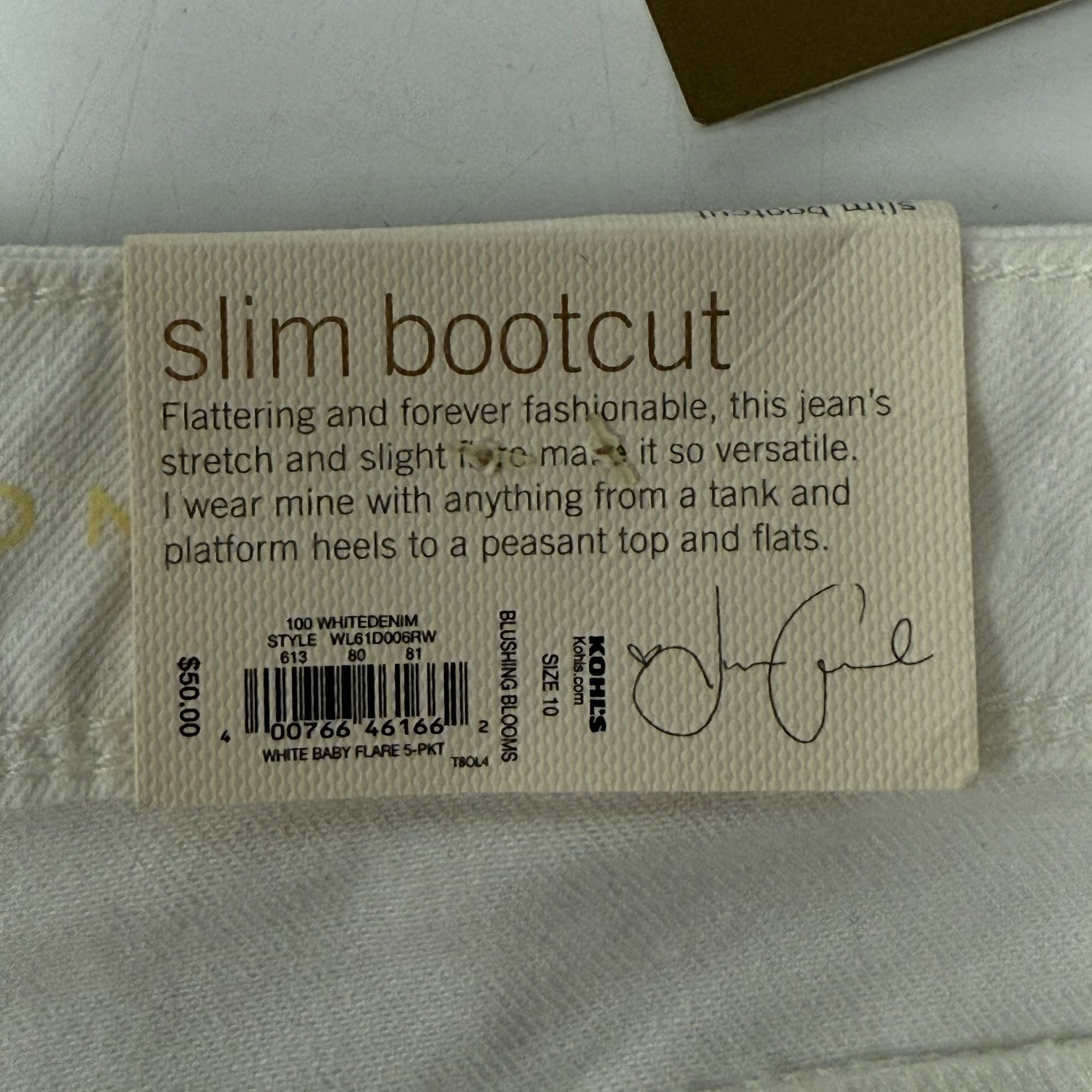 Other NWT New Lauren Conrad LC Stretch SLIM BOOTCUT Jeans Size 32" / US 10 / IT 46 - 5 Thumbnail
