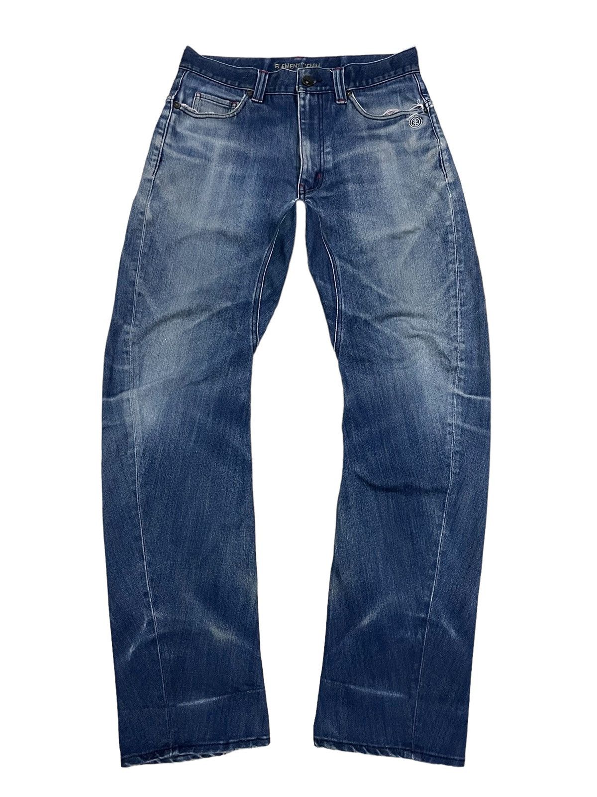 Element Vintage Y2K Elements Streetstyle Twisted Blue Washed Jeans Size US 30 / EU 46 - 3 Thumbnail