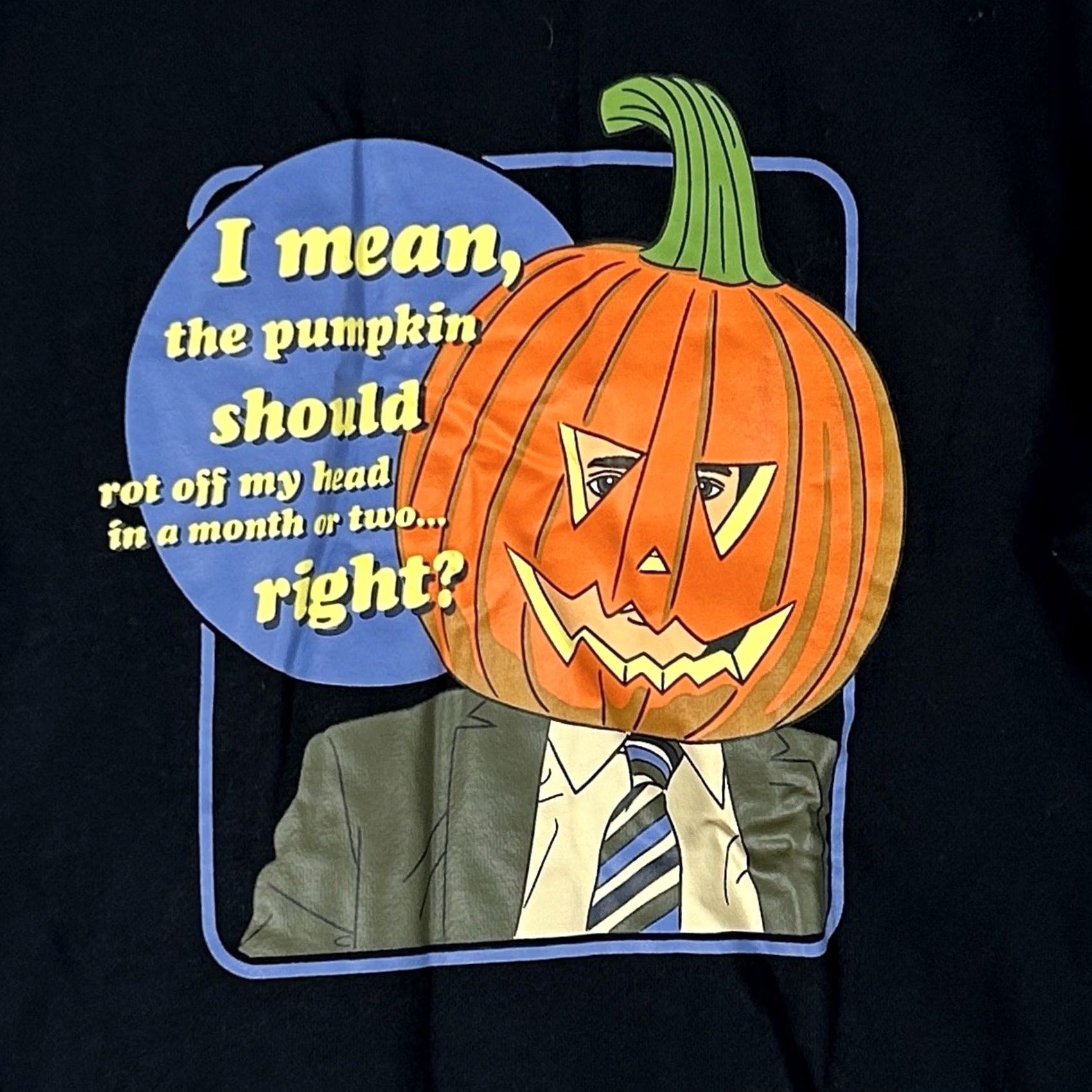 Vintage The Office Sweatshirt Halloween Dwight Black Mens S NWT Pullover Crew Neck Graphic Print Size US S / EU 44-46 / 1 - 2 Thumbnail