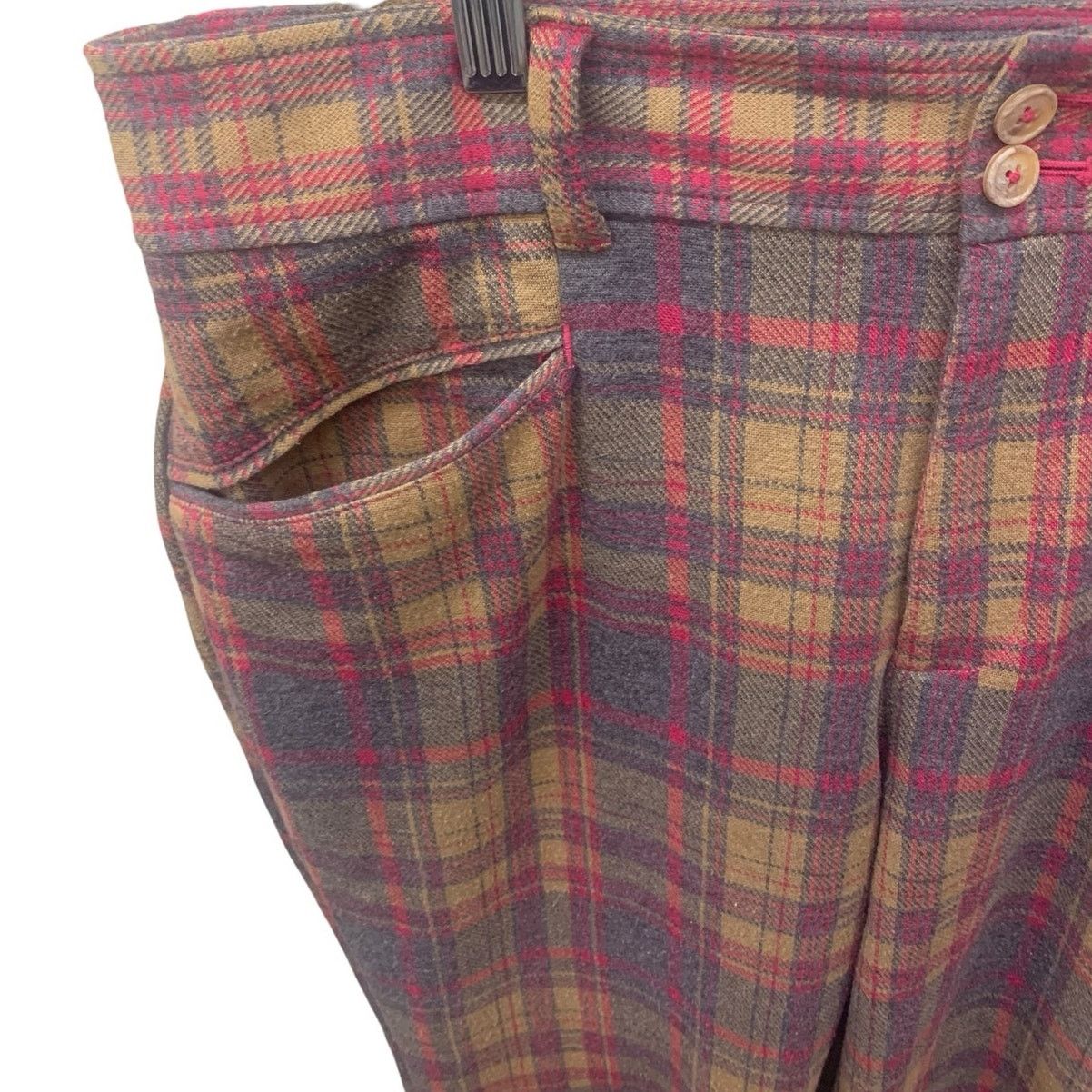 Anthropologie Anthropologie The Essential Trouser Rose Plaid Size 12 Size 34" / US 12 / IT 48 - 5 Thumbnail