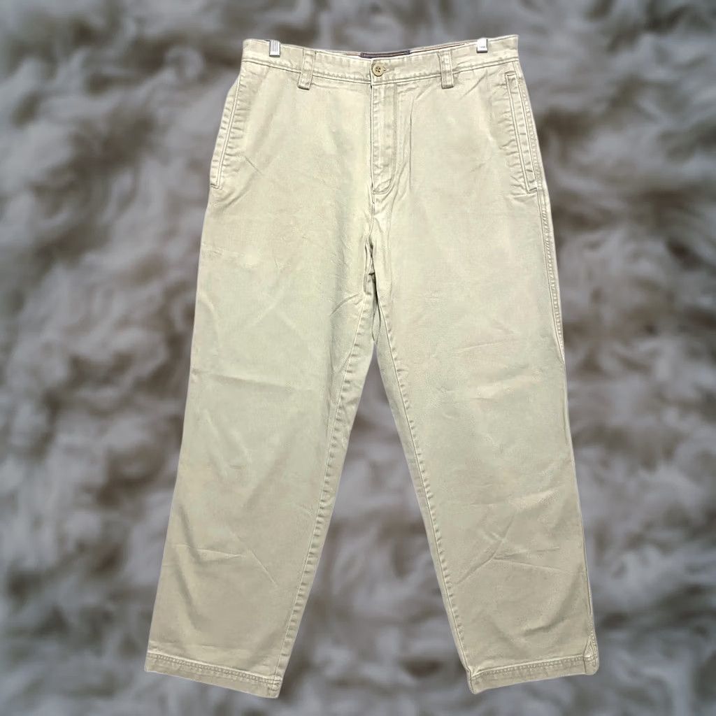 Izod IZOD Chinos Pants Mens 32x32 Flat Front 100% Cotton Beige Workplace Business Casual Preppy Mens Size US 32 / EU 48 - 1 Thumbnail