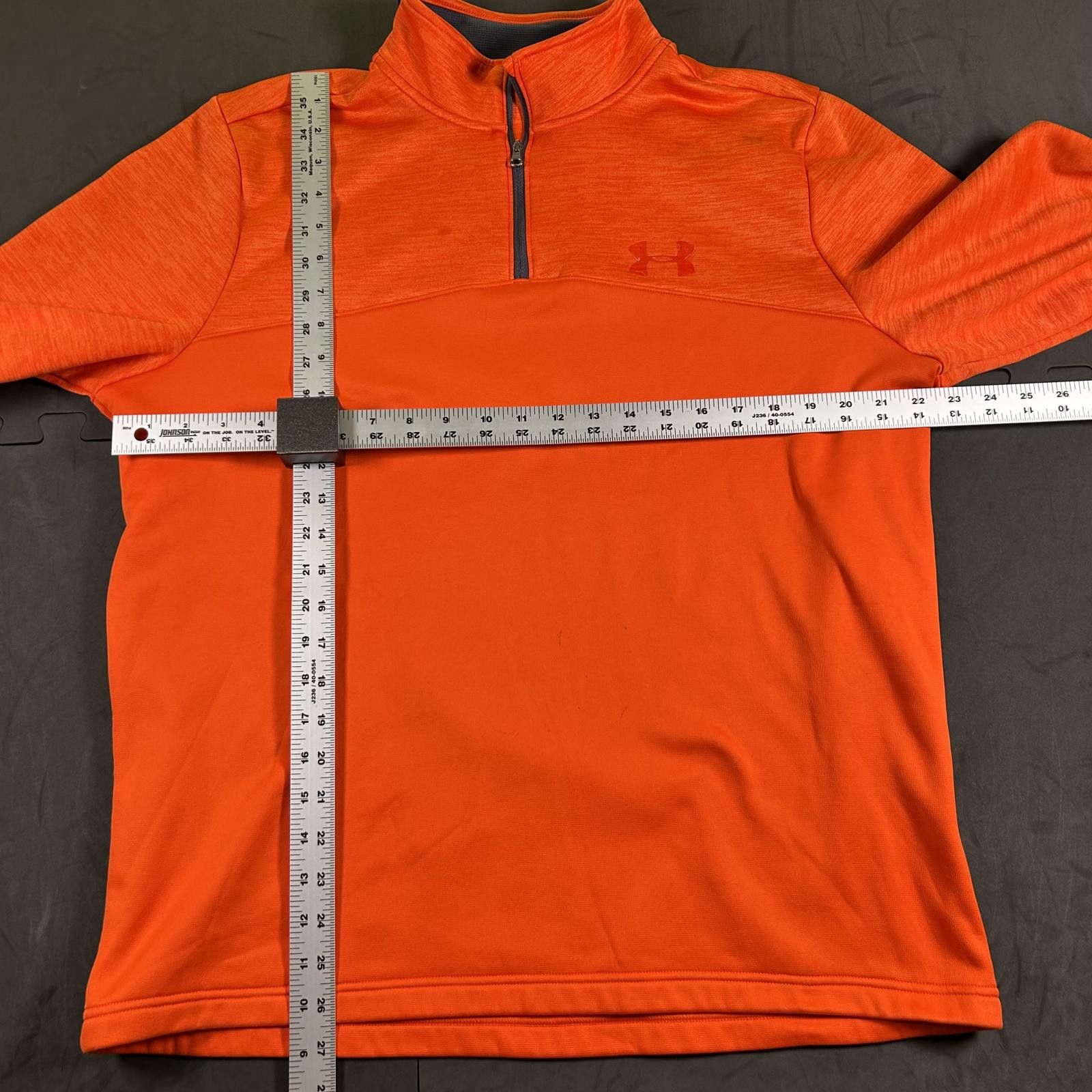Under Armour Men's Under Armour Orange Quarter-Zip Activewear Pullover Size US L / EU 52-54 / 3 - 3 Thumbnail