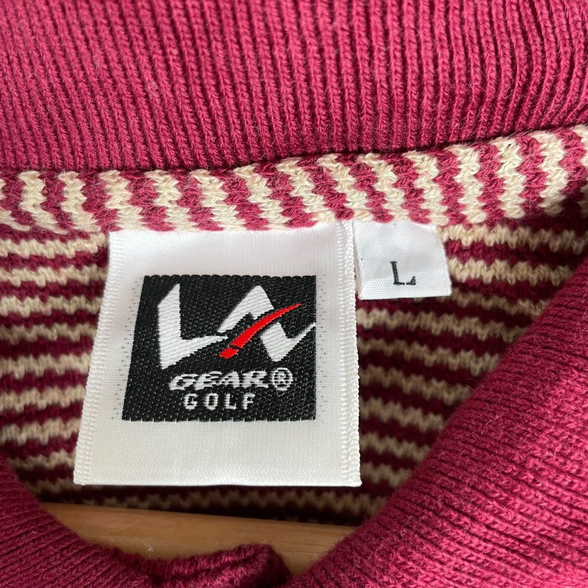 La Gear Vintage 80s LA GEAR Golfer Stripe Polo Shirt Size US L / EU 52-54 / 3 - 8 Thumbnail