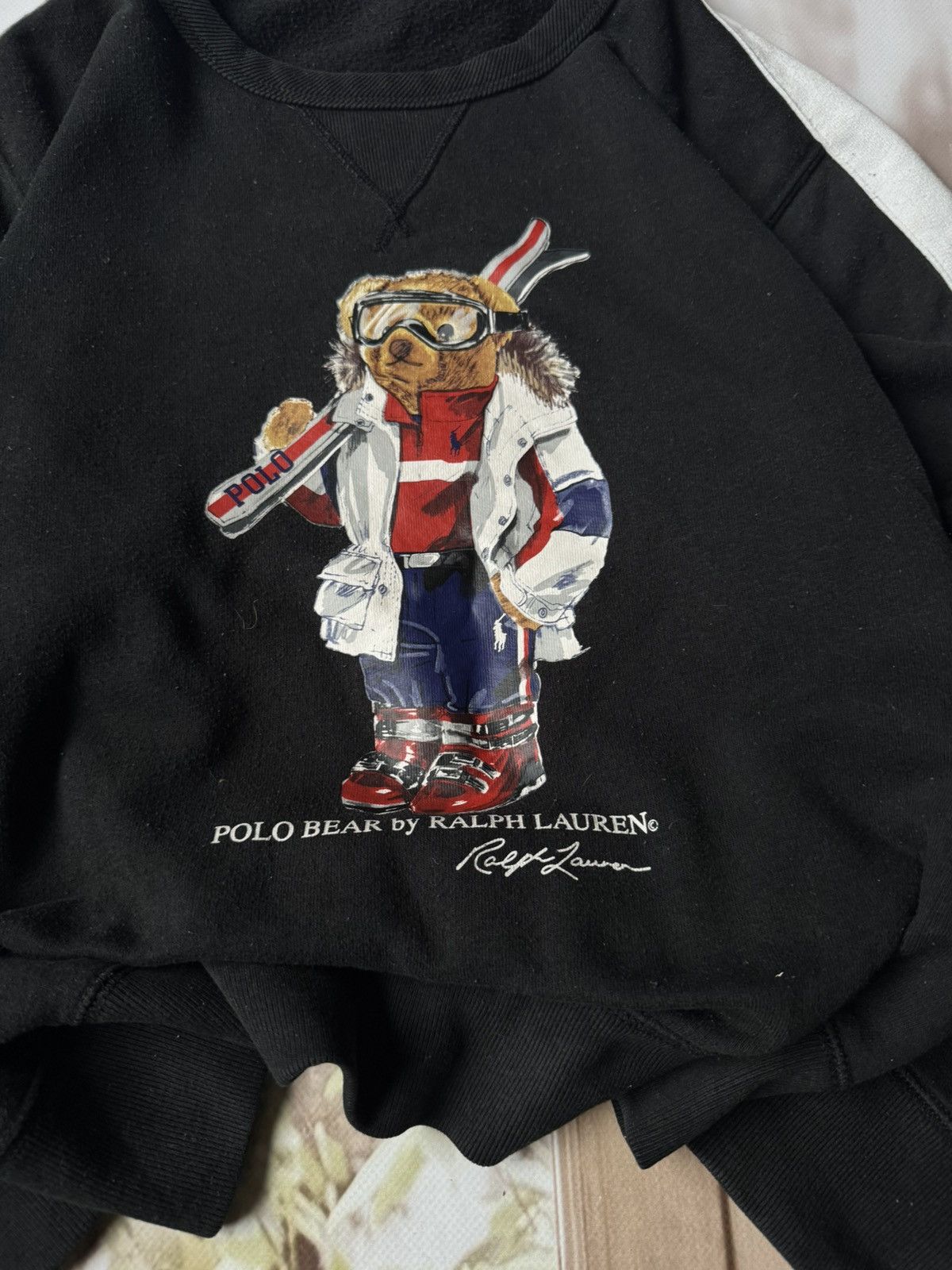 Polo Ralph Lauren RARE Polo Ralph Lauren Ski Bear Crewneck Black Vintage Style Size US M / EU 48-50 / 2 - 5 Thumbnail