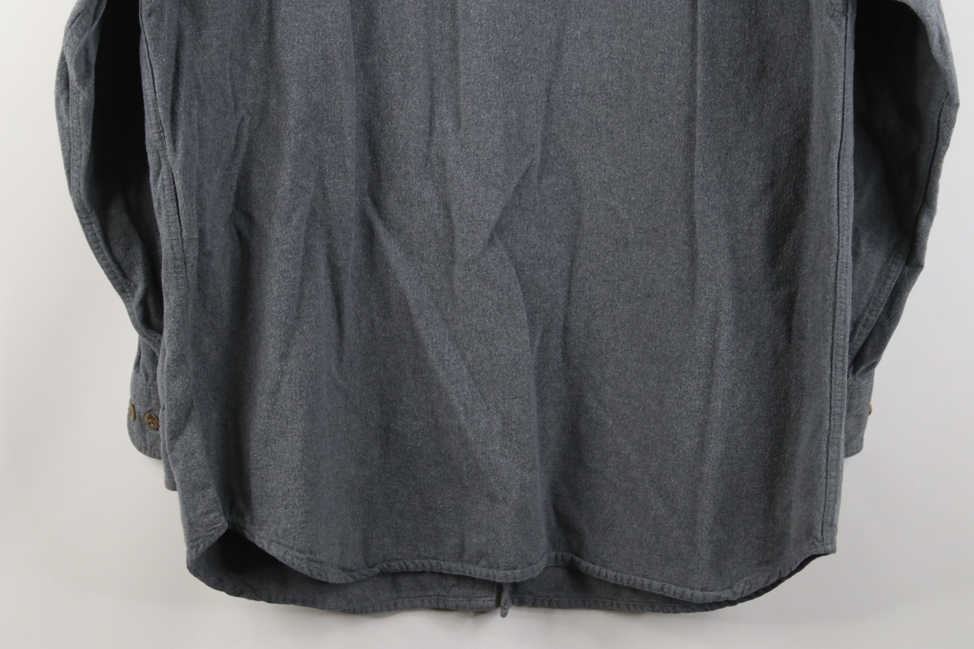 Vintage Vintage 90s Streetwear Heavy Chamois Cloth Button Shirt Gray Size US L / EU 52-54 / 3 - 11 Thumbnail