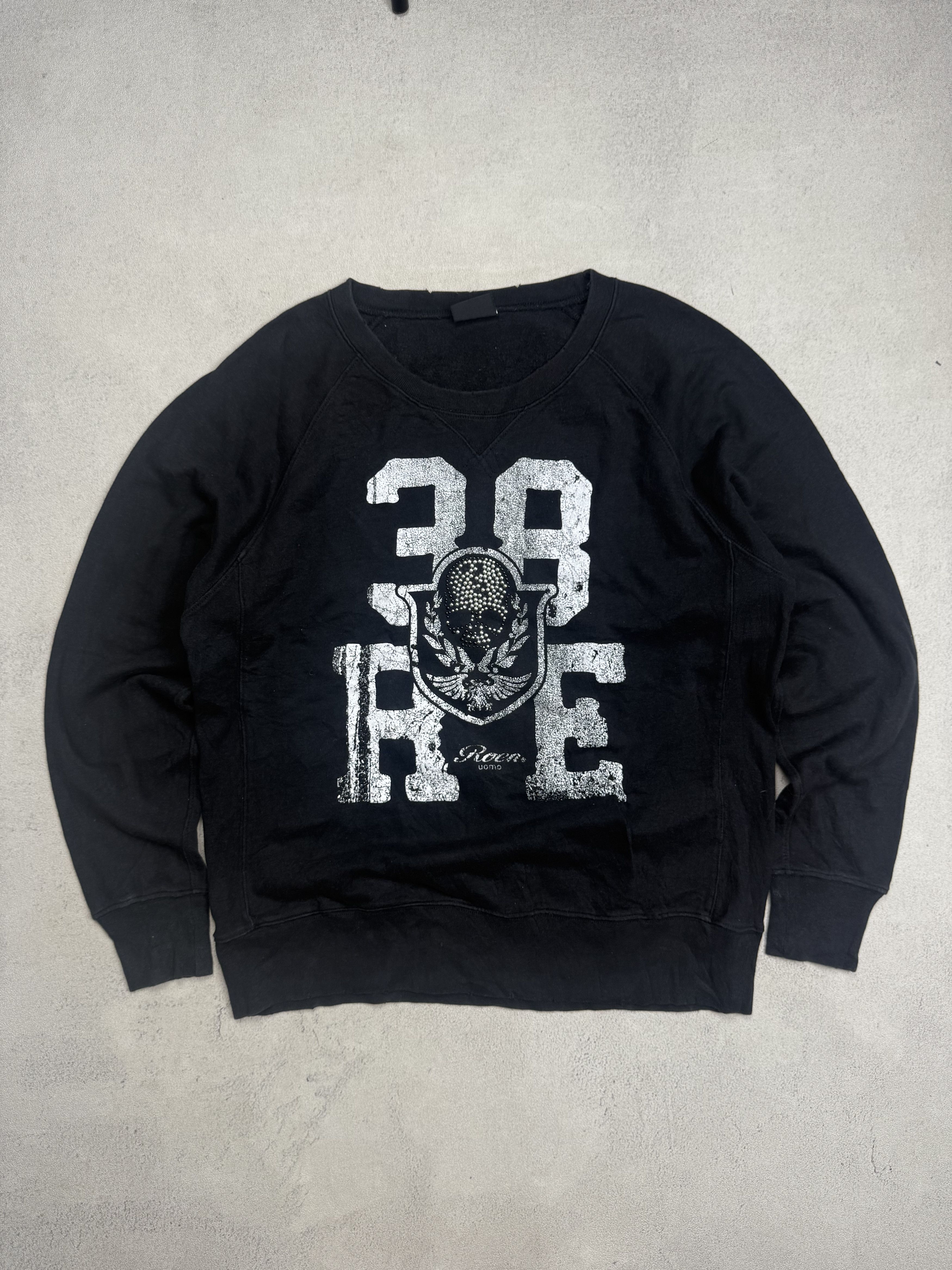 Roen Roen Swarovski Skull Distressed Sweatshirt Size US L / EU 52-54 / 3 - 1 Thumbnail