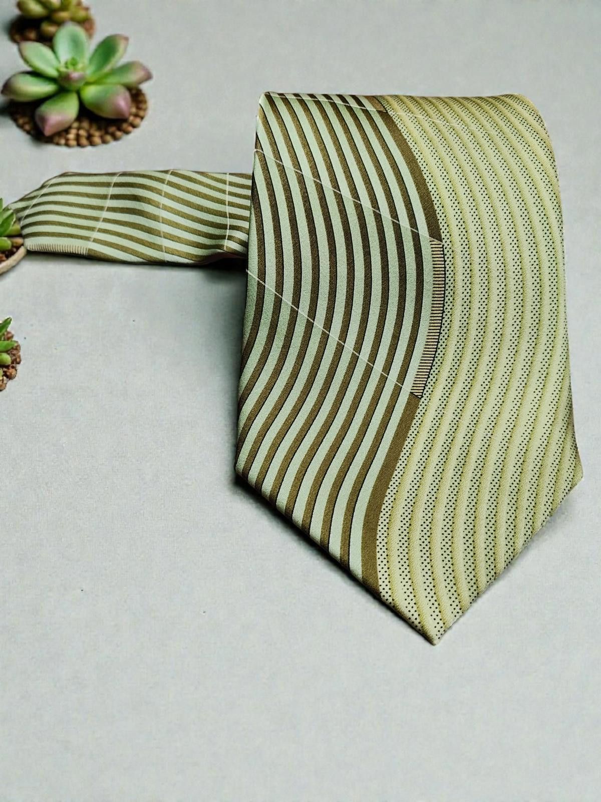 Other Vintage Classic Bruno Conte Men's Striped Silk Tie Size ONE SIZE - 2 Thumbnail