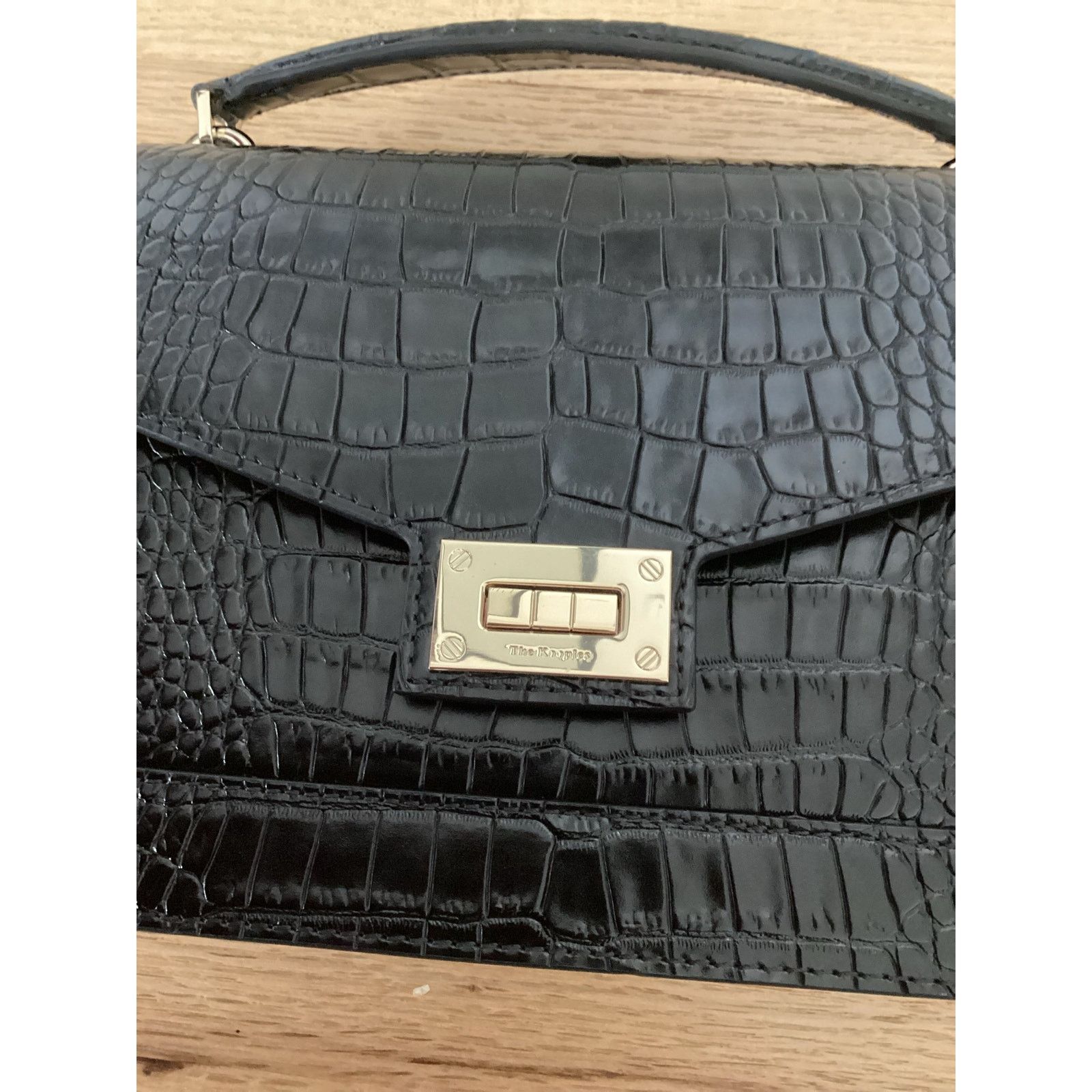 The Kooples NWT The Kooples Emily Embossed Black Med Crossbody Bag $545 Size ONE SIZE - 6 Thumbnail