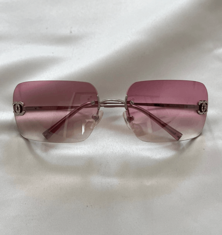 Chanel Chanel Sunglasses 4017 D CC Rhinestone Logo Rimless Size ONE SIZE - 2 Thumbnail