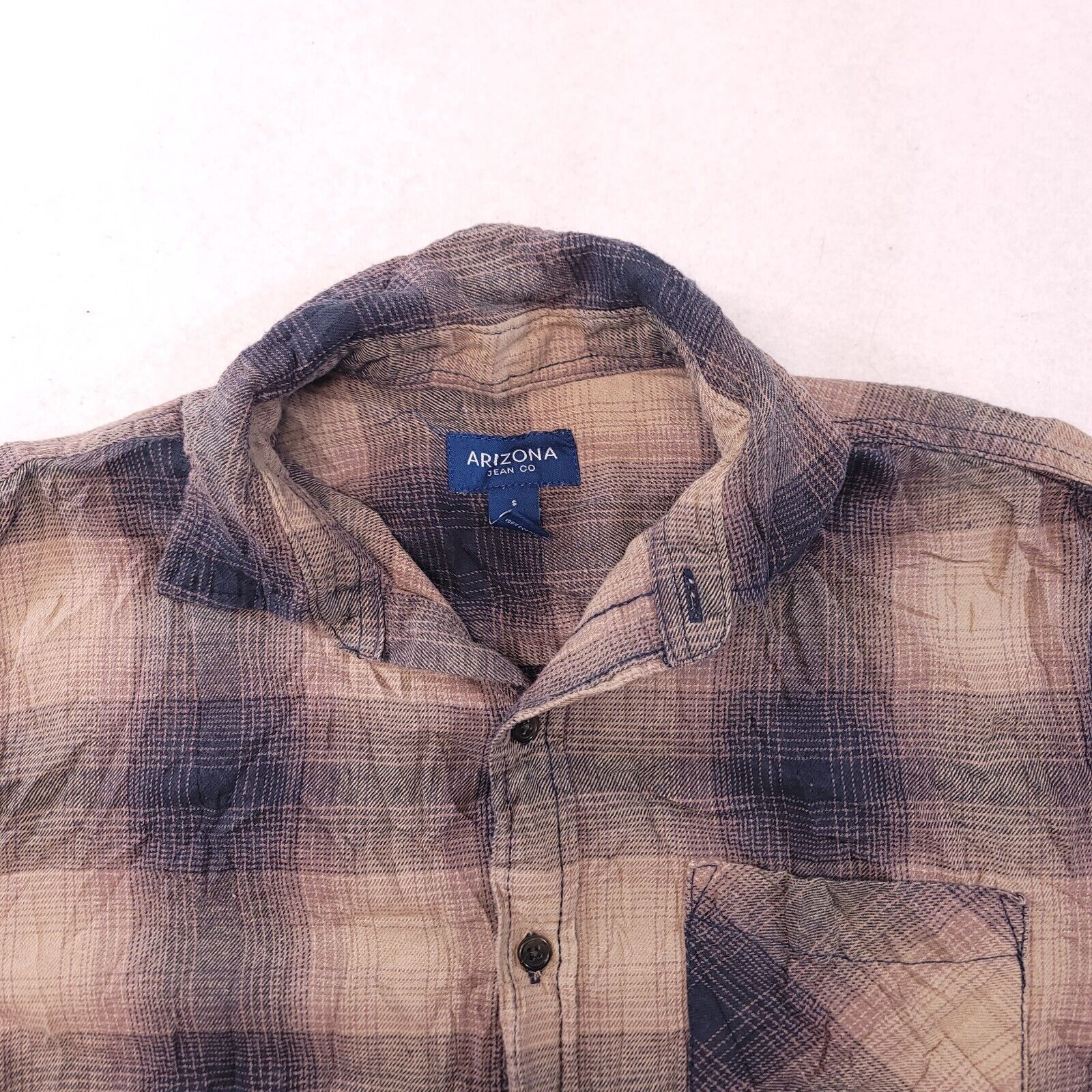 Arizona Jean Co. Arizona Jean Co Tartan Flannel Shirt Mens Size S Brown Blue Size US S / EU 44-46 / 1 - 1 Thumbnail