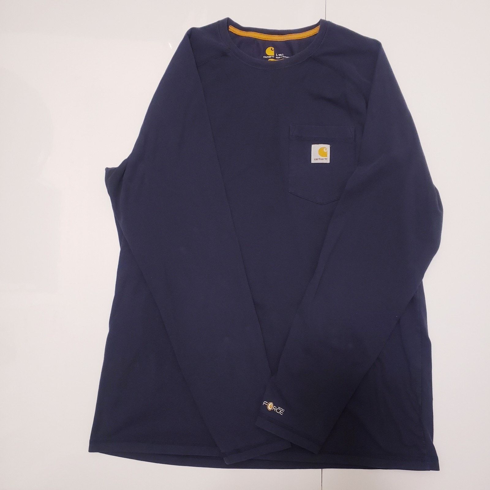 Carhartt Carhartt Men's Long Sleeve Relaxed Pocket Navy Large #D73C Size US L / EU 52-54 / 3 - 1 Thumbnail