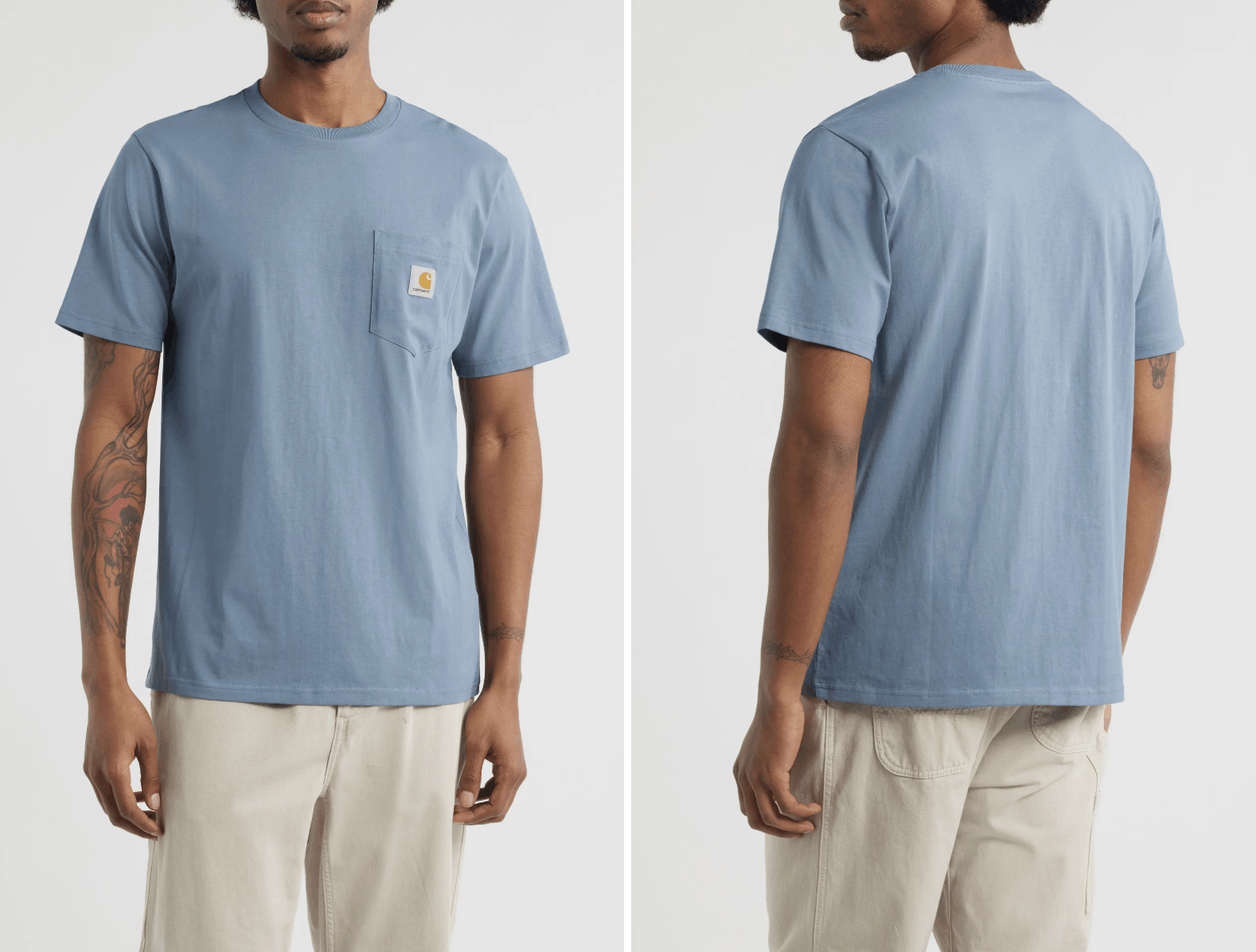 Carhartt Wip Baby Blue Carhartt WIP Pocket Tee Size US L / EU 52-54 / 3 - 1 Thumbnail
