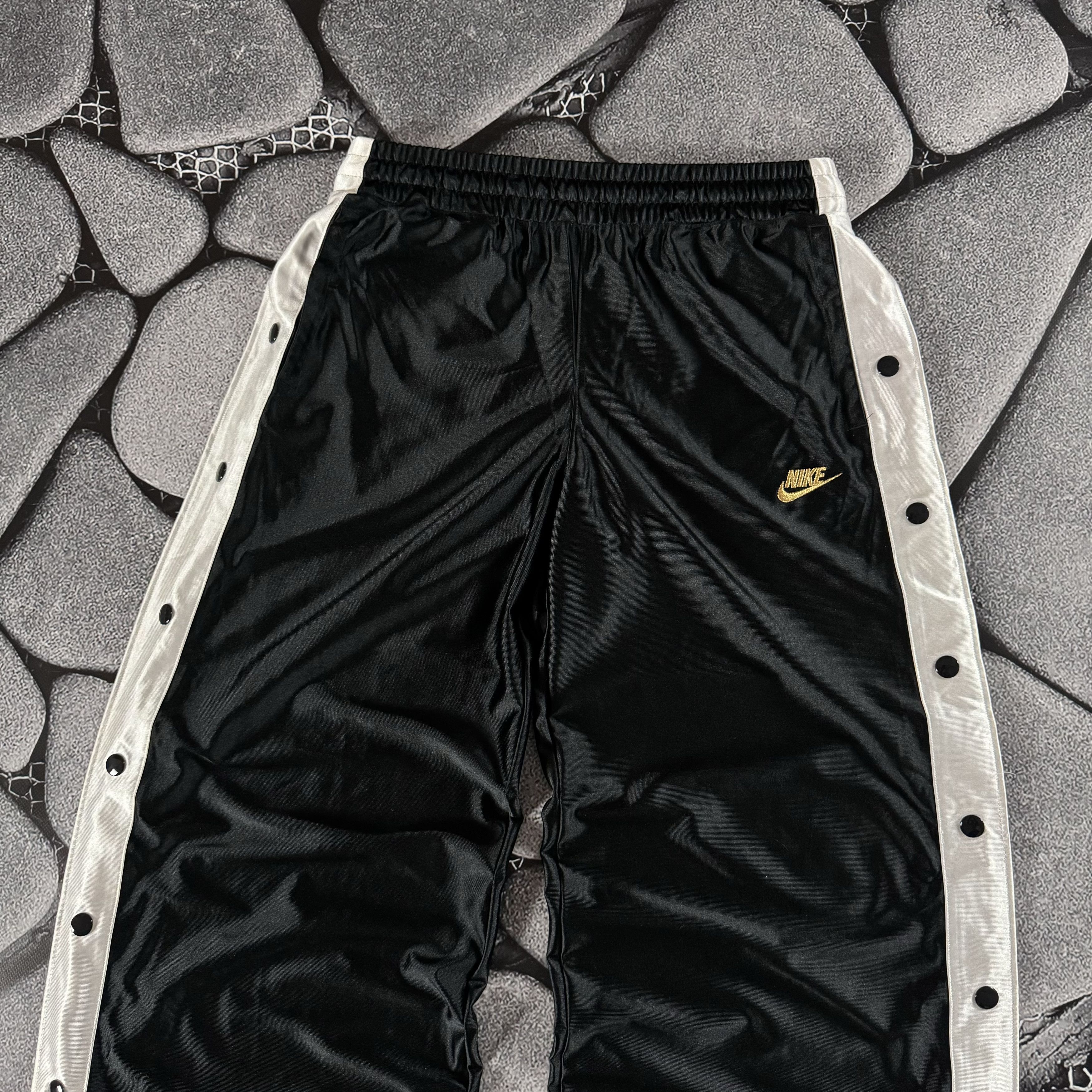 Japanese Brand NIKE TRACK BAGGY FULL BUTTON UP PANTS Y2K DRILL Size US 32 / EU 48 - 7 Thumbnail