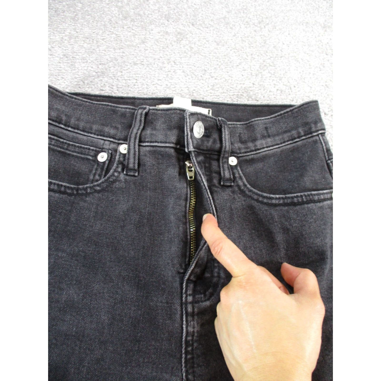 Madewell Madewell Jeans Womens 23 Gray Denim Straight Size 40" / US 18 - 3 Thumbnail