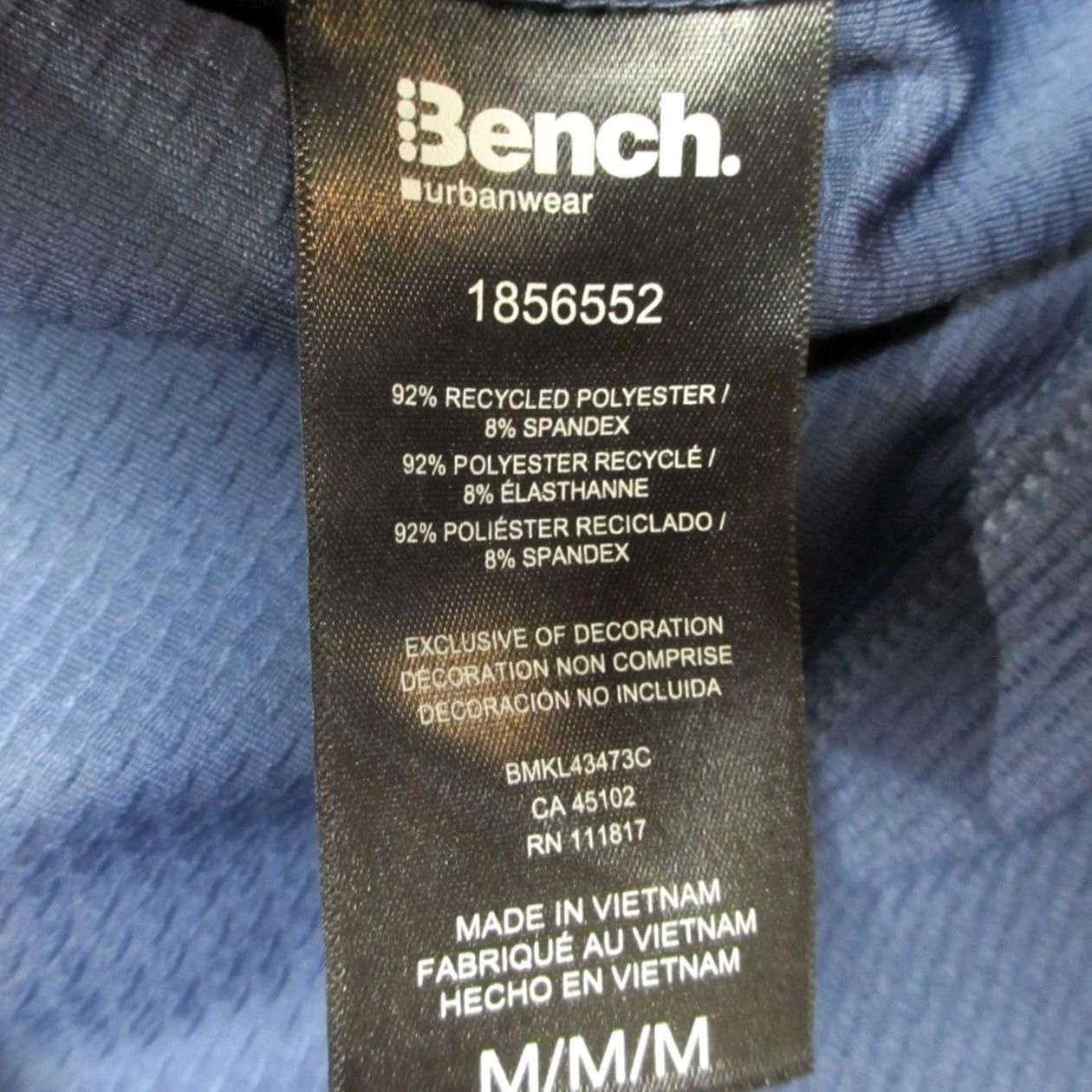 Bench Bench Urbanwear Jacket Mens Medium Blue Track Stretch Athletic Moisture Wicking Shirt Size US M / EU 48-50 / 2 - 4 Thumbnail