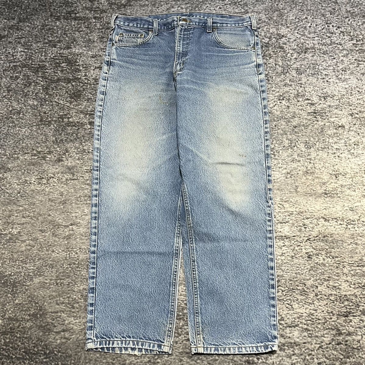 Carhartt Vintage Carhartt Blue Faded Relaxed Workwear Skater Jeans Size US 38 / EU 54 - 2 Thumbnail