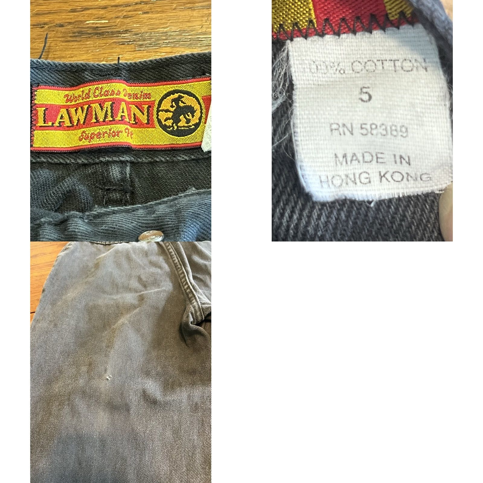 Vintage VINTAGE Lawman Jeans Women Size 5 Black High Rise Straight Leg Denim Western 90s Womens Regular Jeans Size 27" / US 4 / IT 40 - 8 Thumbnail