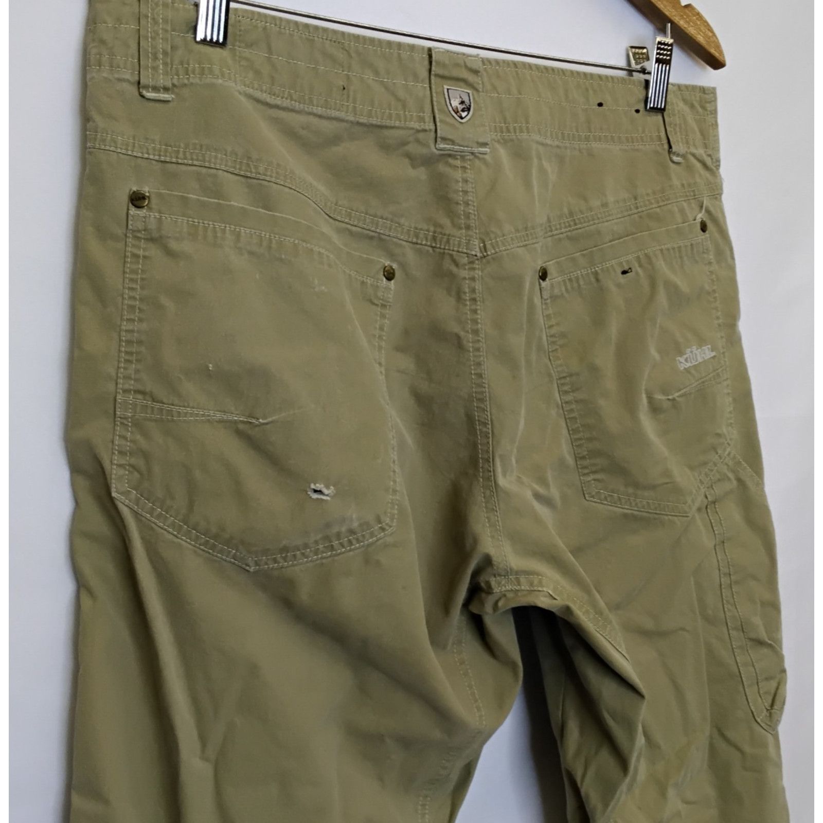 Kuhl Kuhl Revolvr Pants Men's 35x32 Khaki Casual Small Hole Size US 35 - 6 Thumbnail