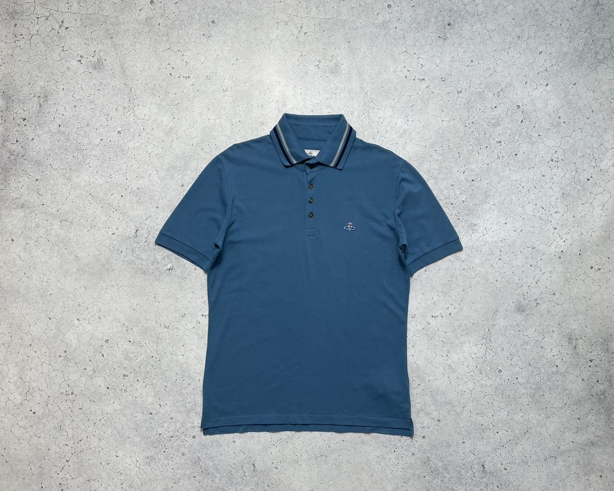 Vivienne Westwood Luxury Polo Shirt Vivienne Westwood Y2K Blue Size US XL / EU 56 / 4 - 1 Thumbnail