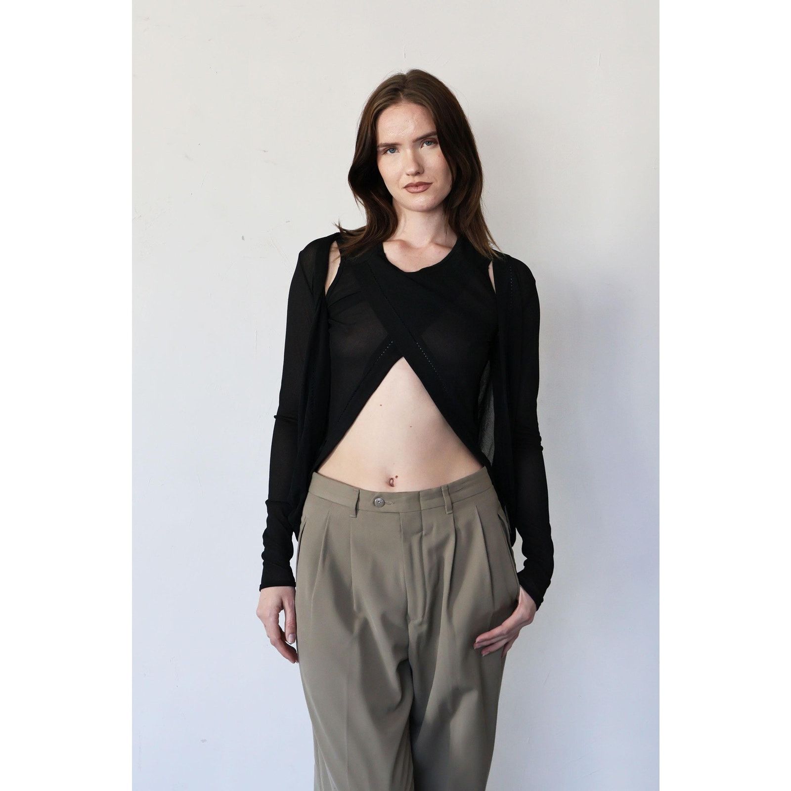 Jean Paul Gaultier Archival Jean Paul Gaultier FEMME Rare Knit Wrap Around Top Size S / US 4 / IT 40 - 5 Thumbnail
