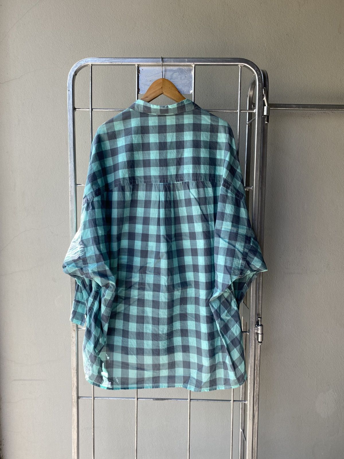 mercibeaucoup mercibeaucoup, jevous enprie Mint Checkered Button-Up Shirt Size XS / US 0-2 / IT 36-38 - 2 Thumbnail