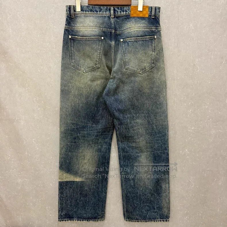 Louis Vuitton Louis Vuitton Washed leather denim pants Size US 33 - 2 Thumbnail