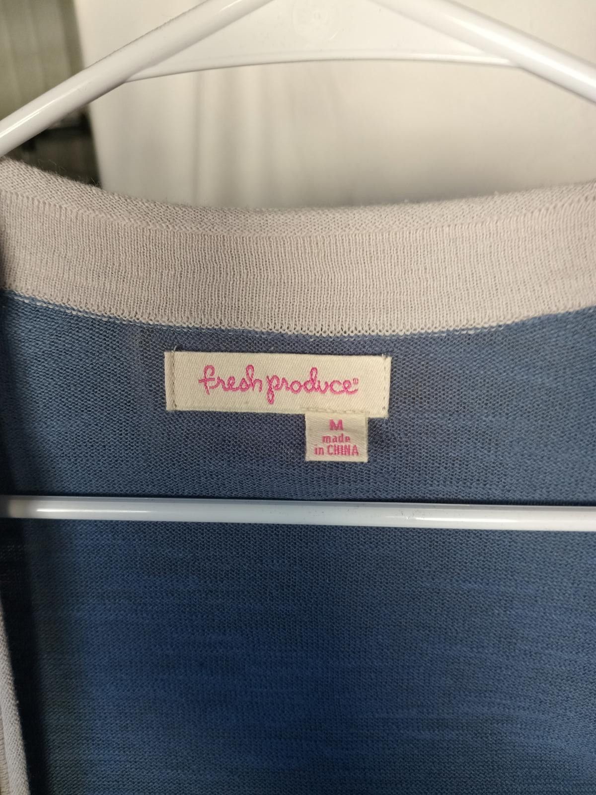 Designer Fresh Produce Women's Lightweight Button-Up Cardigan in Blue Size M / US 6-8 / IT 42-44 - 3 Thumbnail