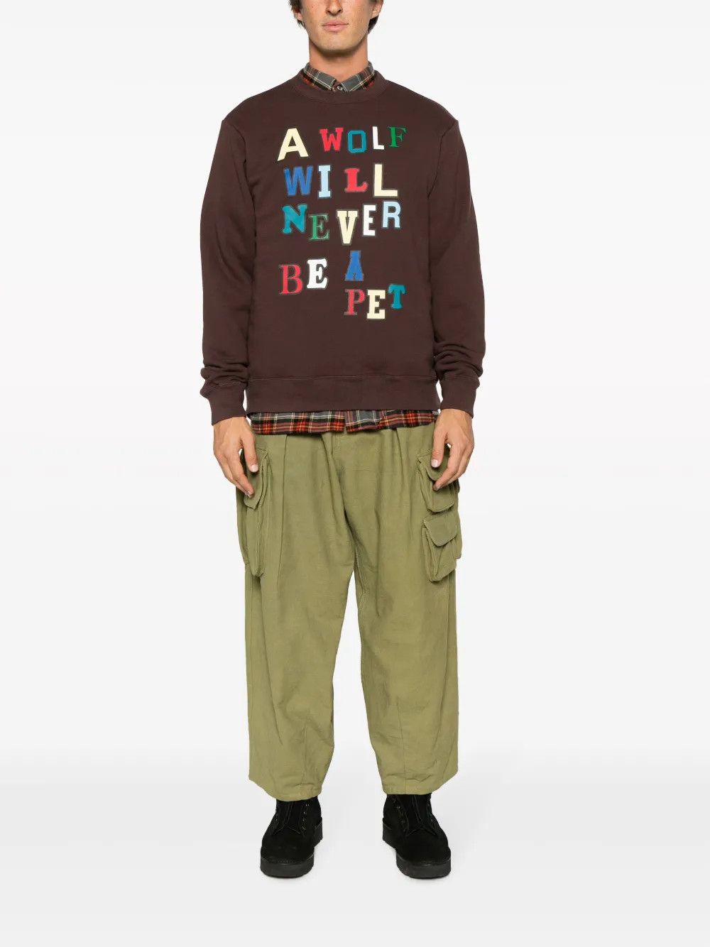 Undercover o1tko10426 Slogan-print Sweatshirt in Brown Size US L / EU 52-54 / 3 - 2 Thumbnail
