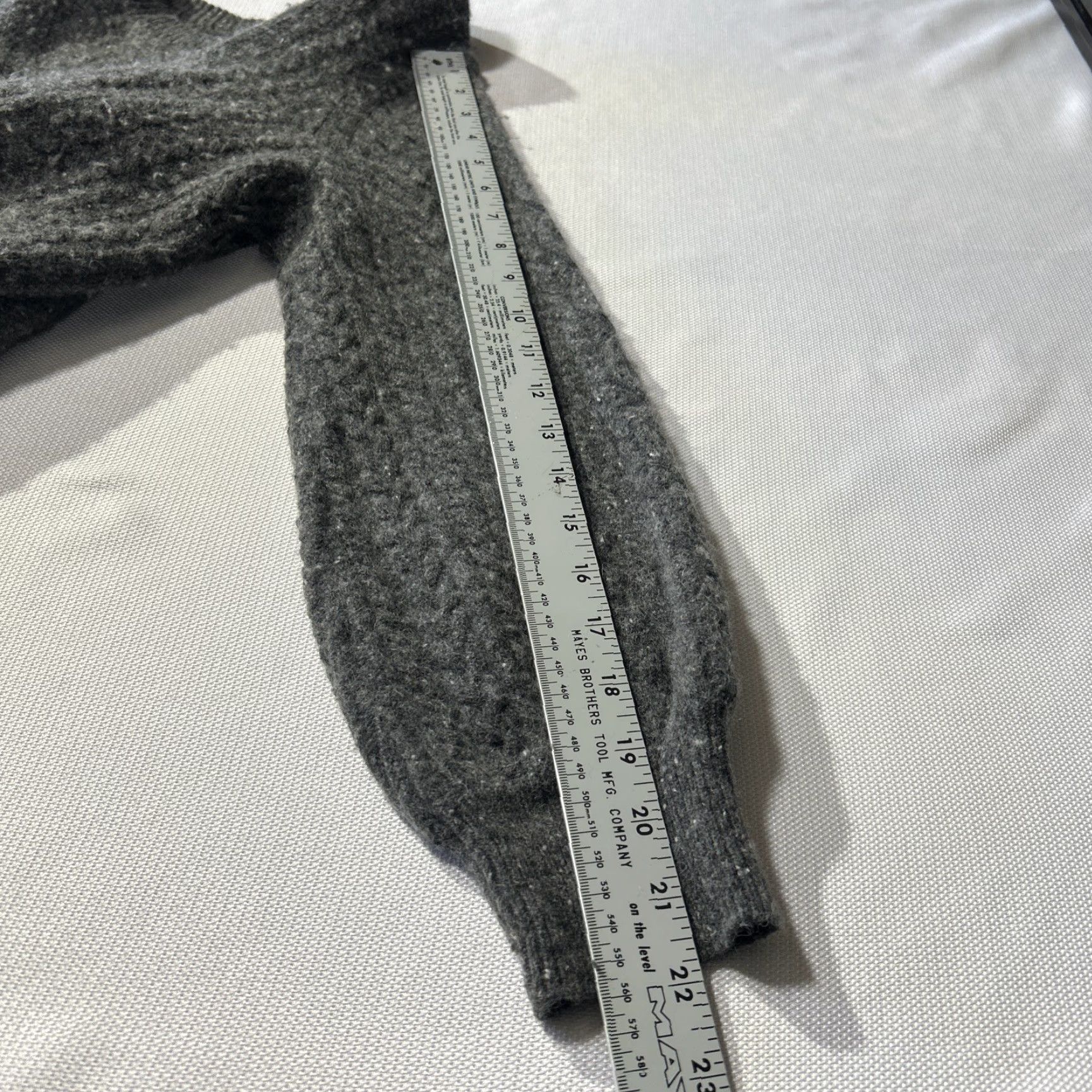 Ralph Lauren VINTAGE Lauren Ralph Lauren Sweater Women’s XL Cable-Knit Gray Wool Alpaca Nylon Pullover Women XL Gray Size XL / US 12-14 / IT 48-50 - 6 Thumbnail