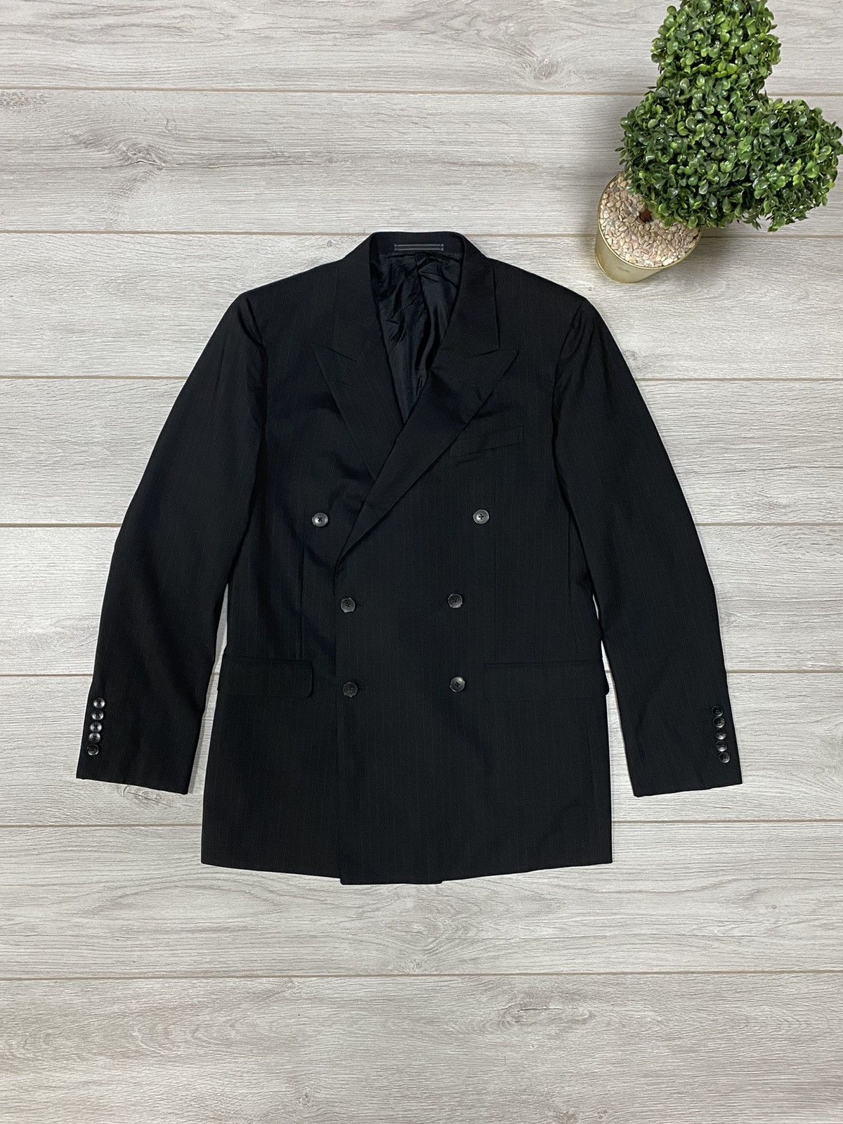 ジャケット・アウター GUCCI double-breasted jacket TOM FORD Gucci by Tom Ford 2003 Black Wool Double-Breasted Suit Jacket