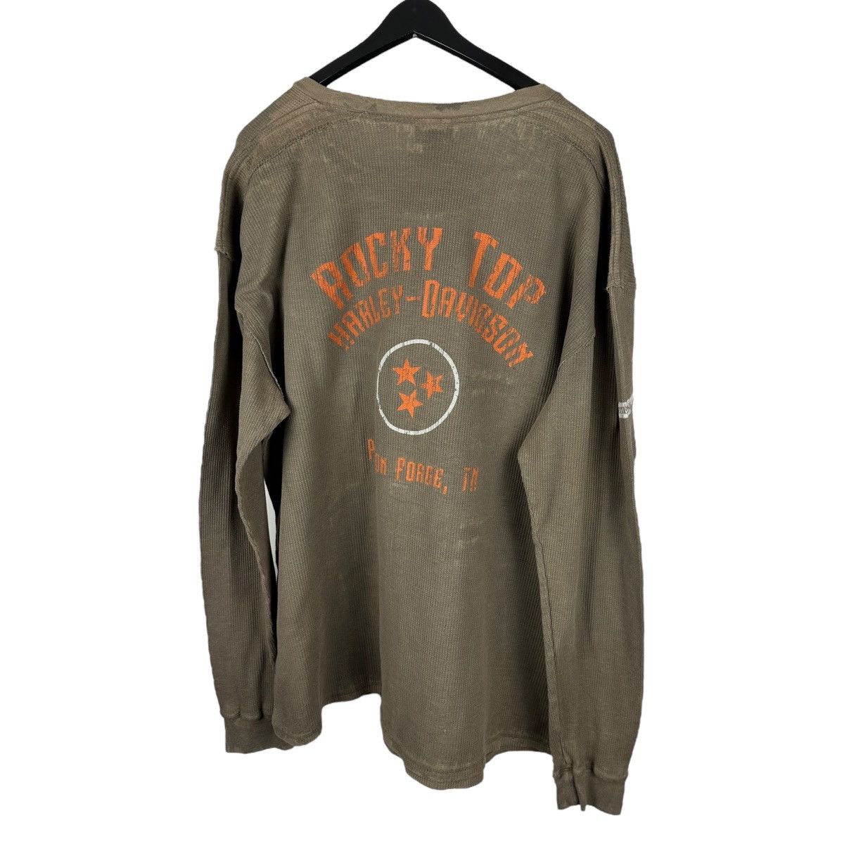 Harley Davidson Mens Y2K Harley Davidson Waffle Knit Tennessee Shirt Size US XXL / EU 58 / 5 - 2 Thumbnail