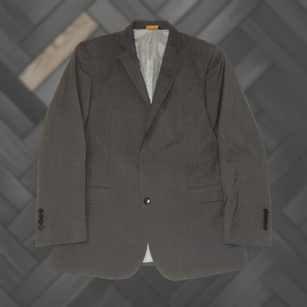 Brooks Brothers Brooks Brothers Men's Blazer Jacket 41R Wool Gray Solid 2 Button 1 Piece Regular Coat/Coat Blazer Size 42R - 1 Thumbnail