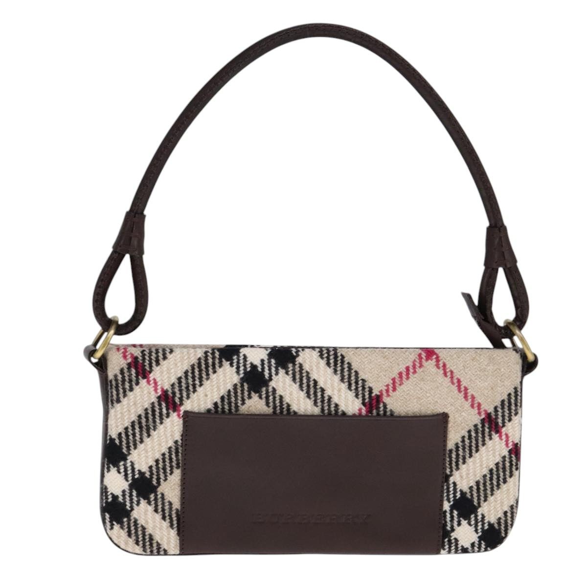 Burberry Nova Check Beige Wool Shoulder Bag (Pre-Owned) Size ONE SIZE - 1 Thumbnail