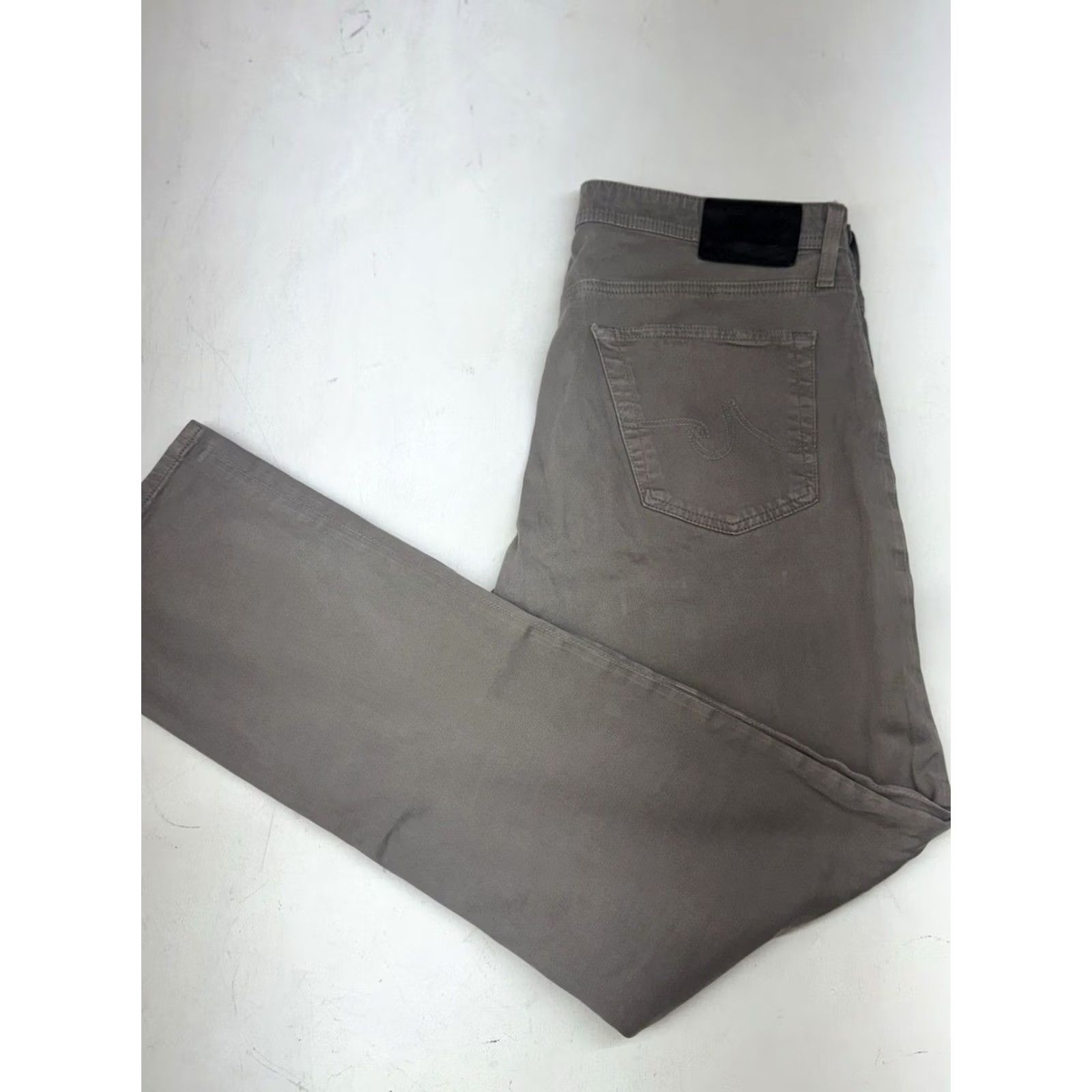 Vintage AG Adriano Goldschmied Jeans Men’s 34x33 Light Brown The Graduate Tailored Leg Jeans Size US 34 / EU 50 - 2 Thumbnail