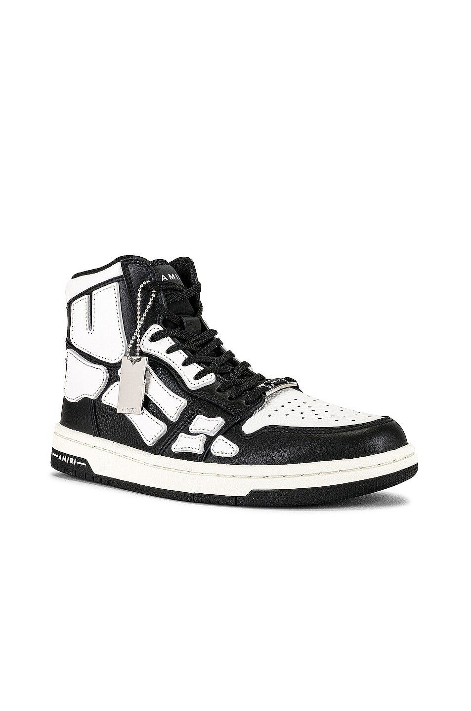 Amiri o1gr1nt0824 Skel Top Hi Sneakers in Black & White Size US 6 / IT 36 - 2 Thumbnail