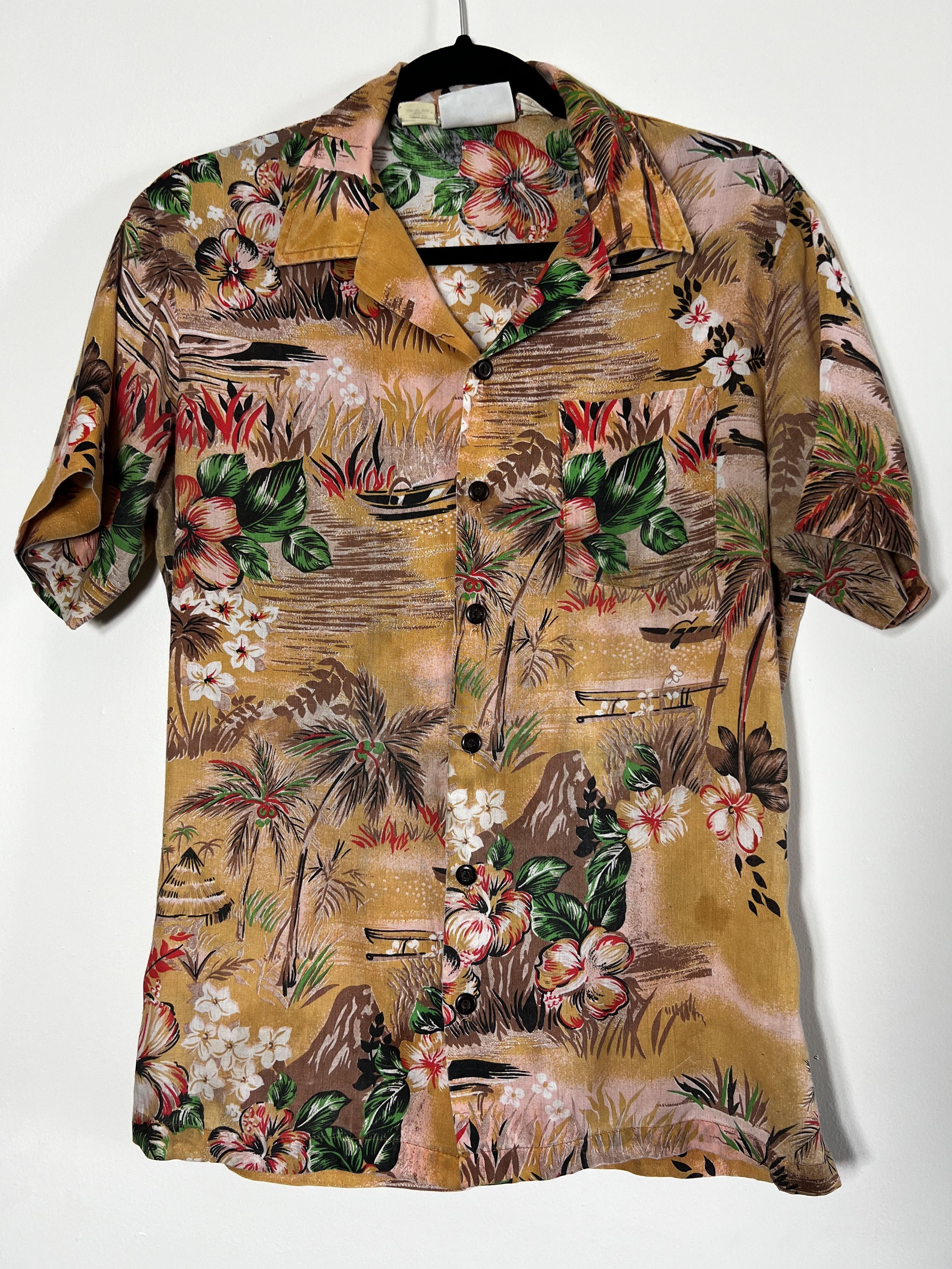 Kennington Ltd. × Vintage Vintage 70's Kennington California Hawaiian Print Button Up Size US M / EU 48-50 / 2 - 1 Thumbnail