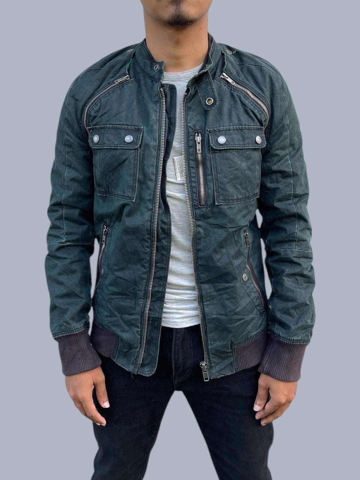 Diesel 🔥RARE🔥 DIESEL DETACHABLE SLEEVE RAIDER JACKET Size US S / EU 44-46 / 1 - 3 Thumbnail