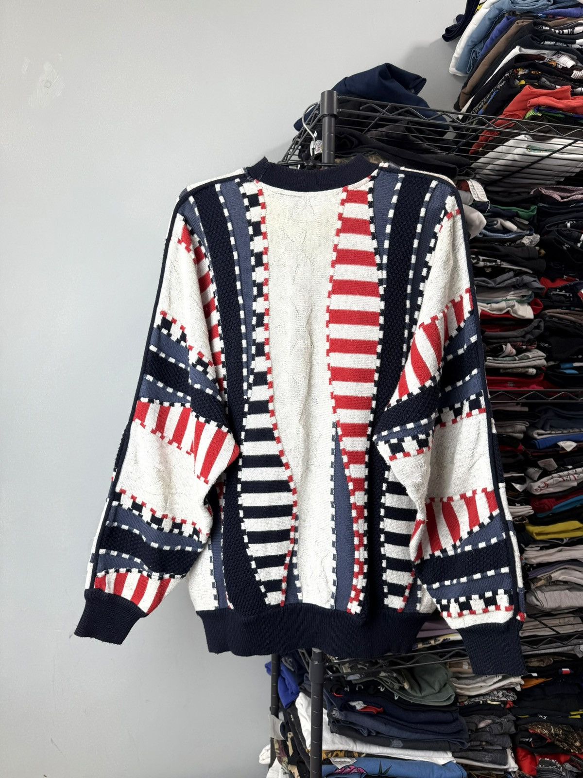 Coogi Rare Vintage Carlo Colucci American Flag Coogi Style Sweater Size US L / EU 52-54 / 3 - 9 Thumbnail