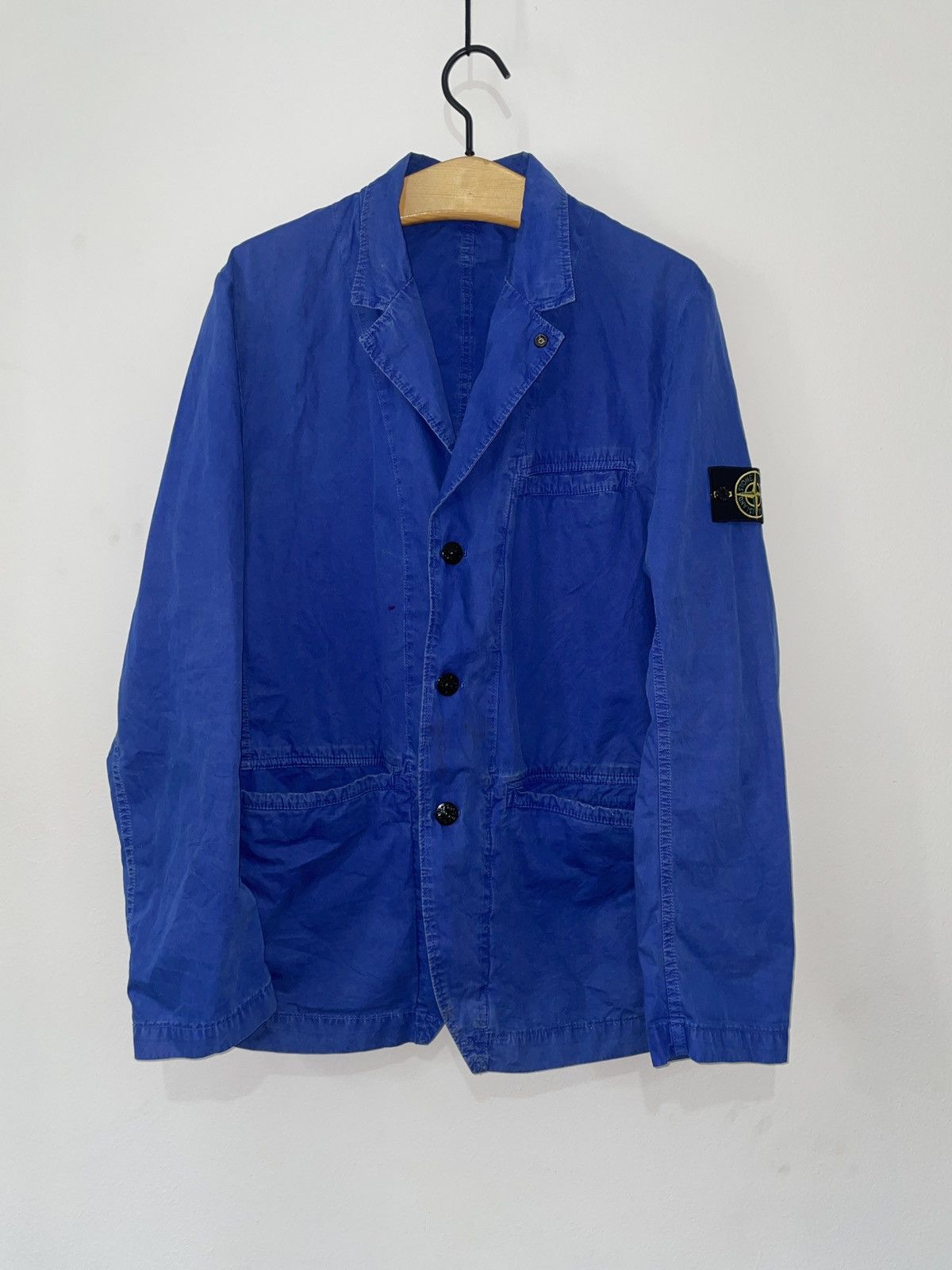 image of Stone Island Tela Smerigliata in Navy Azur, Men's (Size XL)