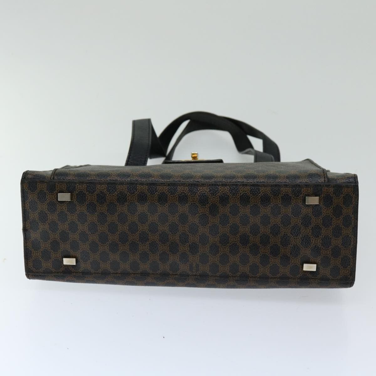 Celine CELINE Macadam Canvas Hand Bag Pvc Black Size ONE SIZE - 5 Thumbnail